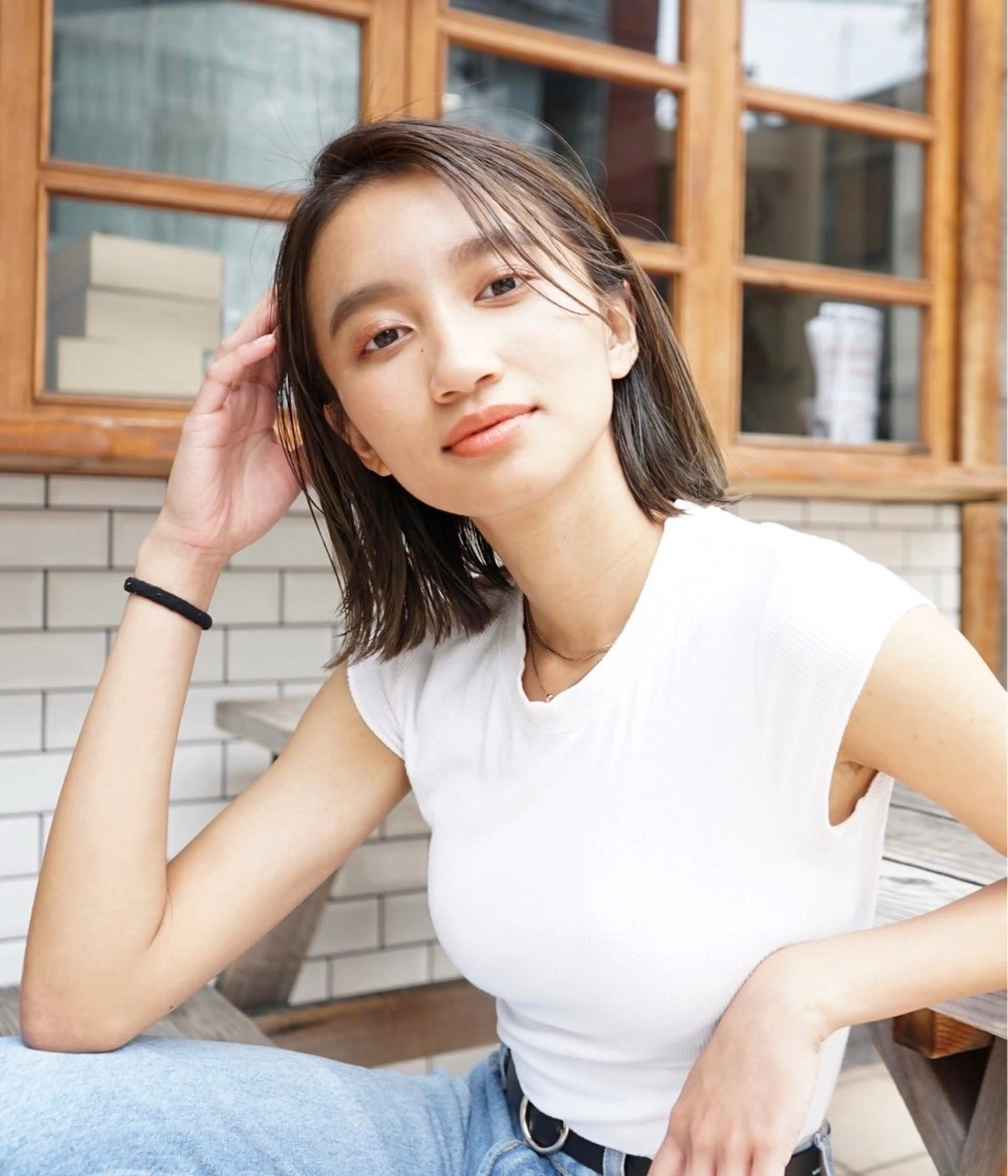 ミディアム カット レベンス田町 西谷悠のヘアスタイル