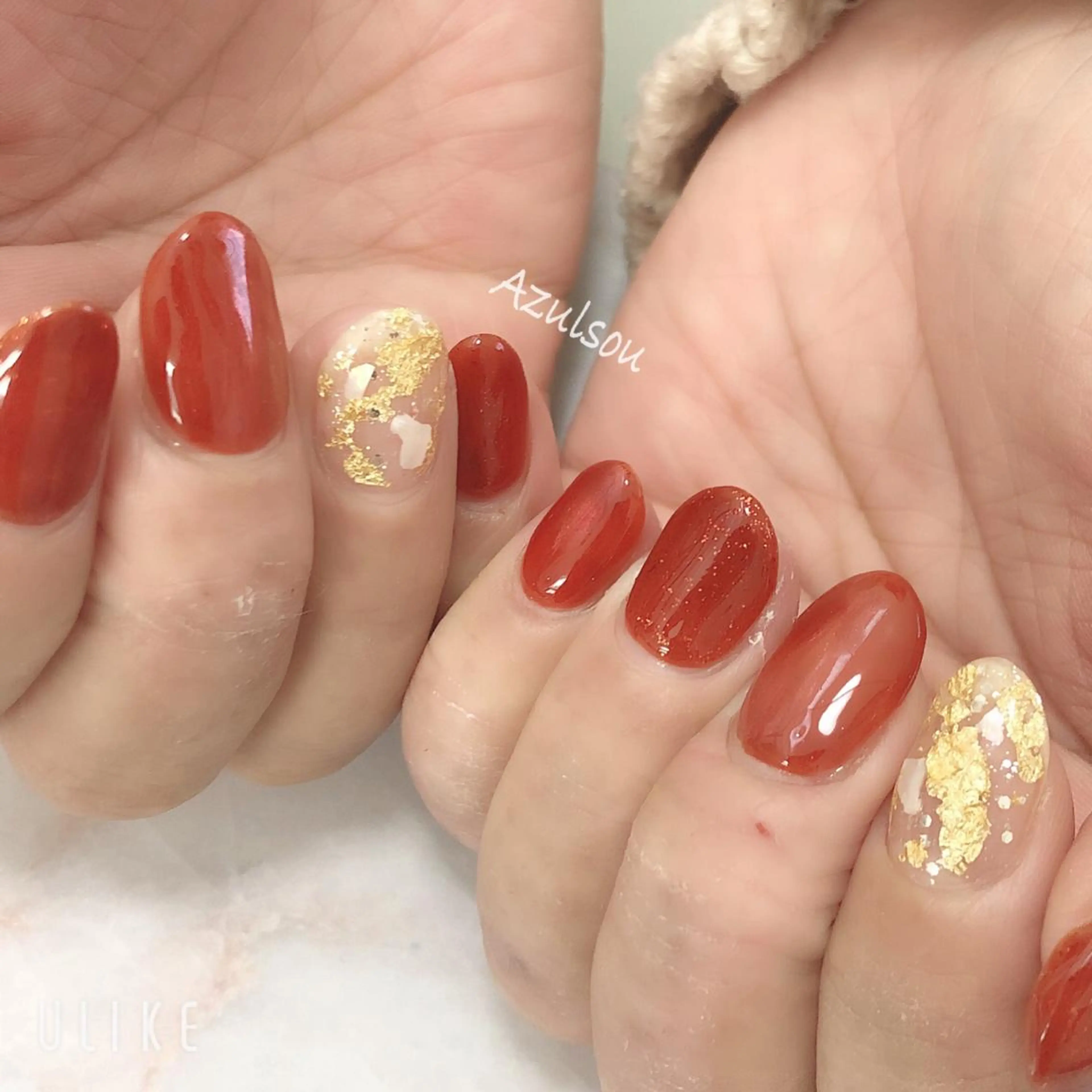 ネイル ジェルネイル 韓国ネイル ミラーネイル 持ち込み ニュアンスネイル Azulsou 廣川愛のネイルデザイン