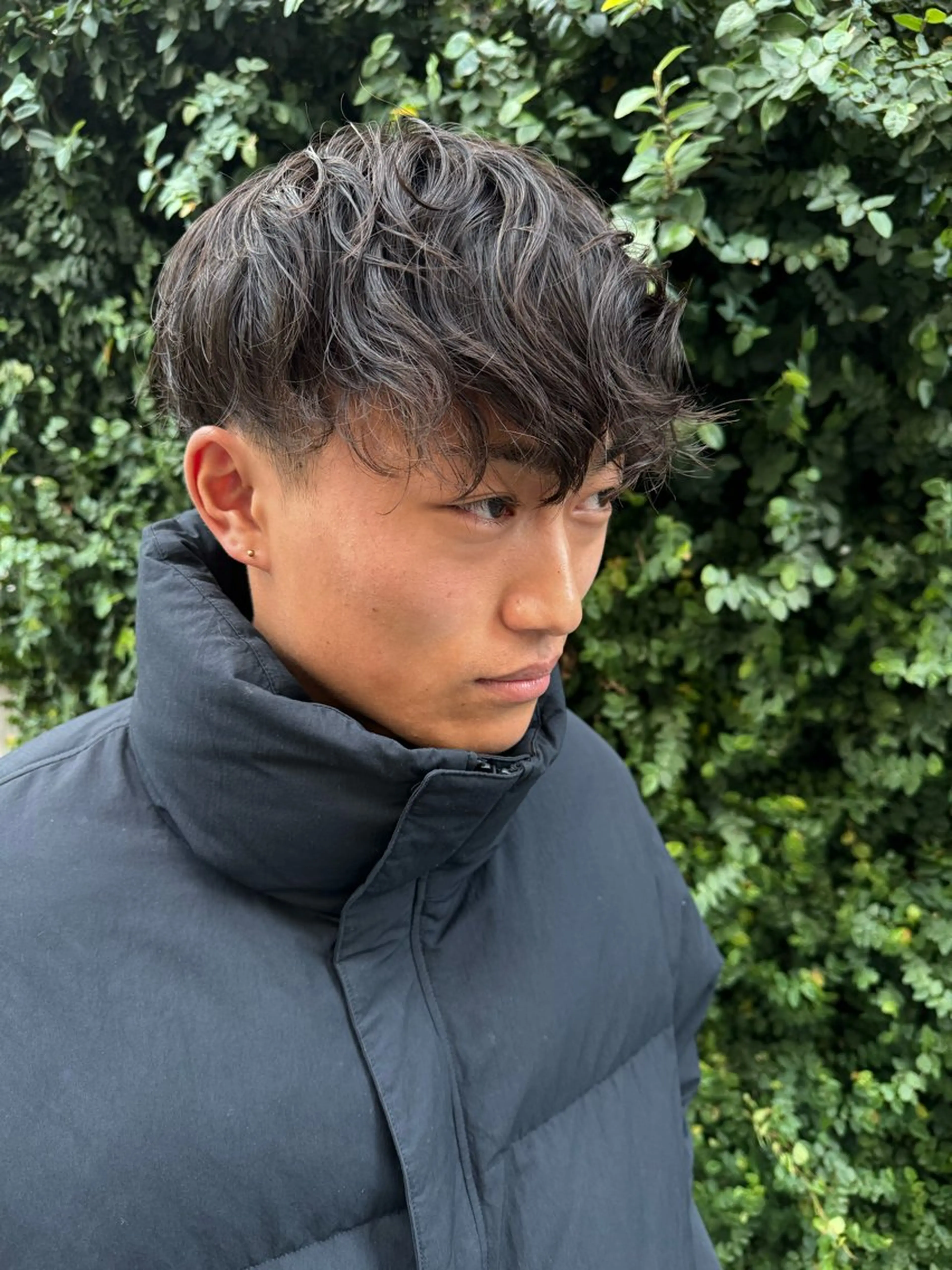 ショート パーマ メンズ メンズパーマ くせ毛 スパイラルパーマ スキンフェード/パー マ/須田陸斗のヘアスタイル