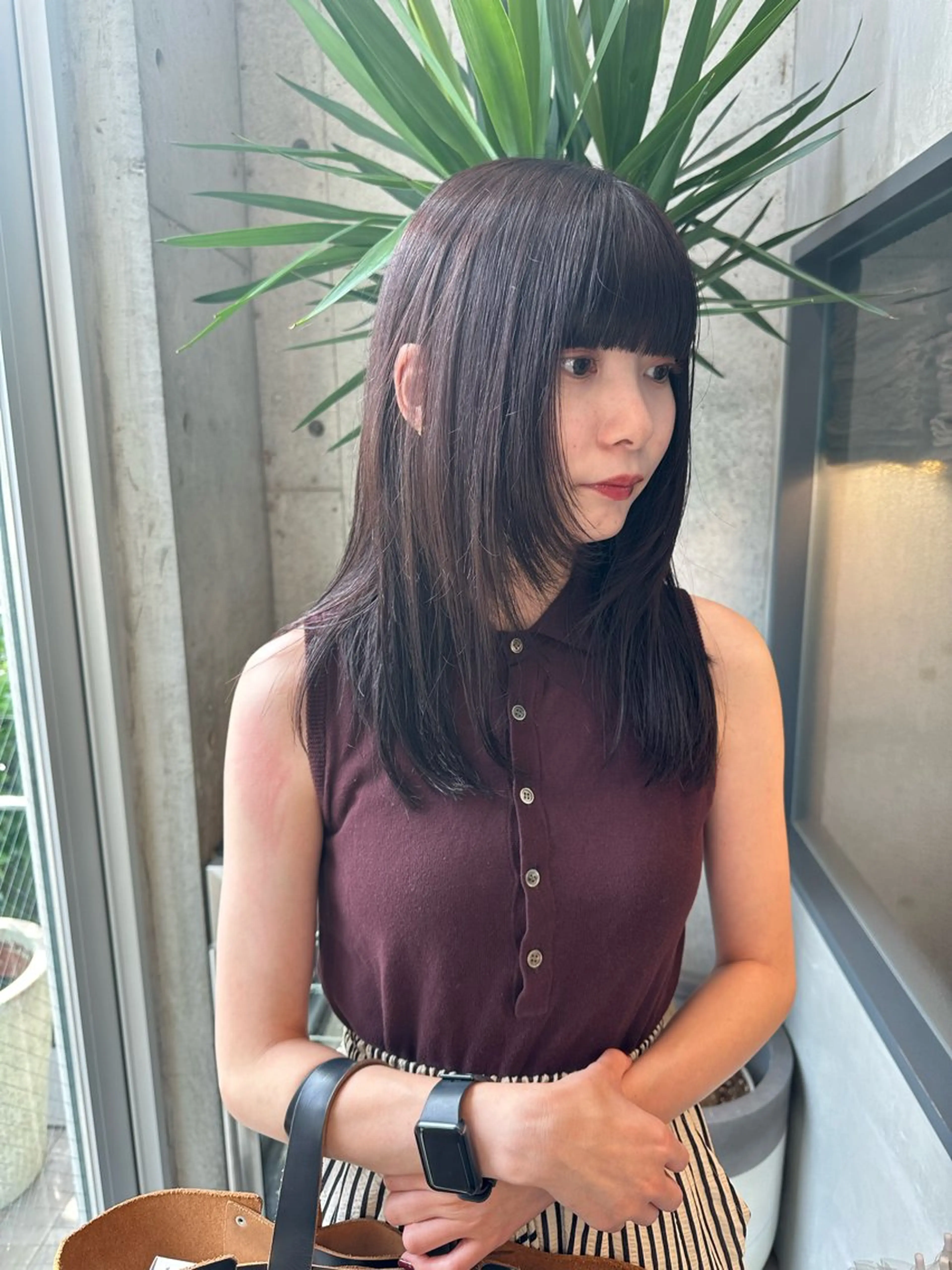 ロング カラー ボブ/似合わせカット /ニュアンスカラーのヘアスタイル