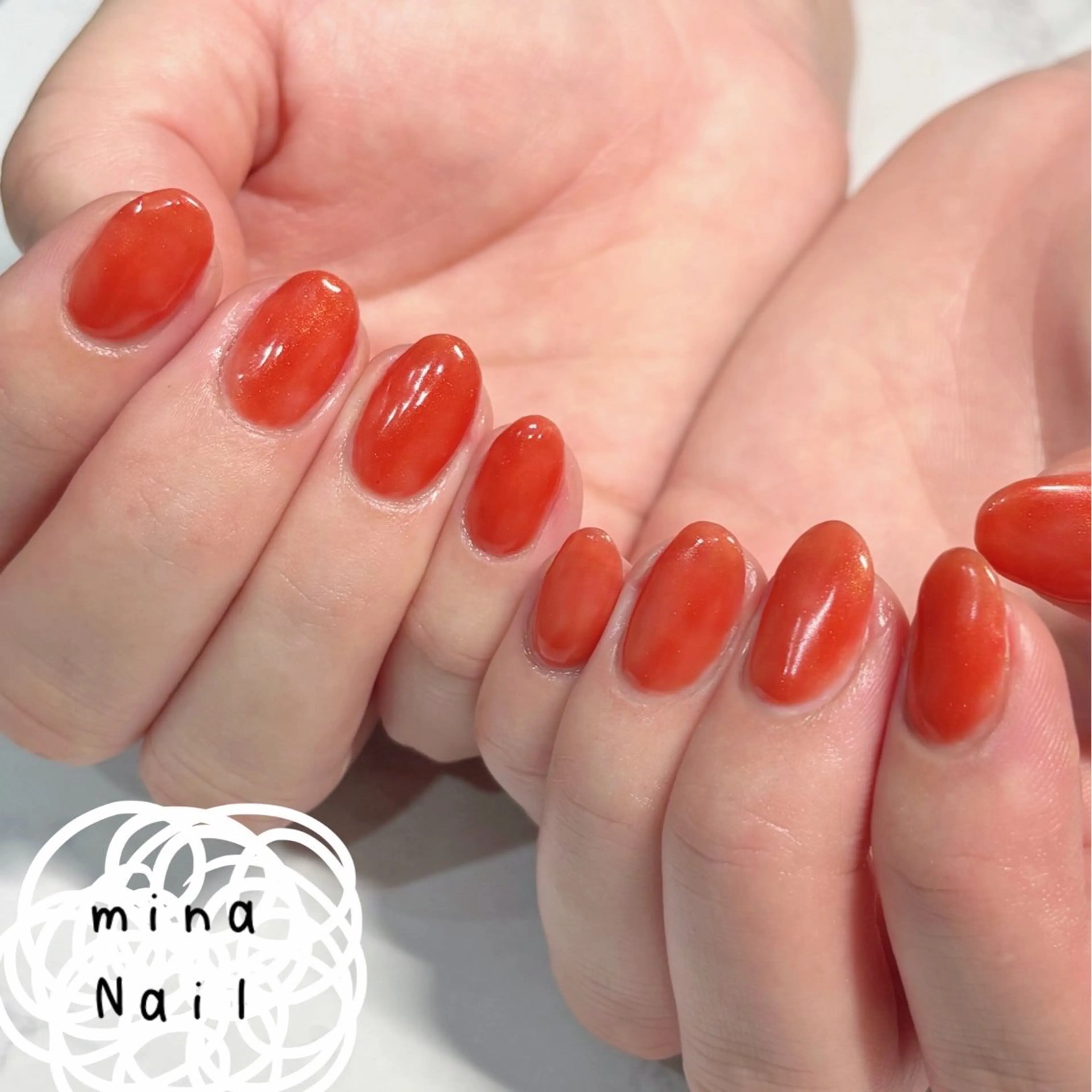 ネイル フットネイル ワンカラーネイル 夏ネイル mina Nailのネイルデザイン