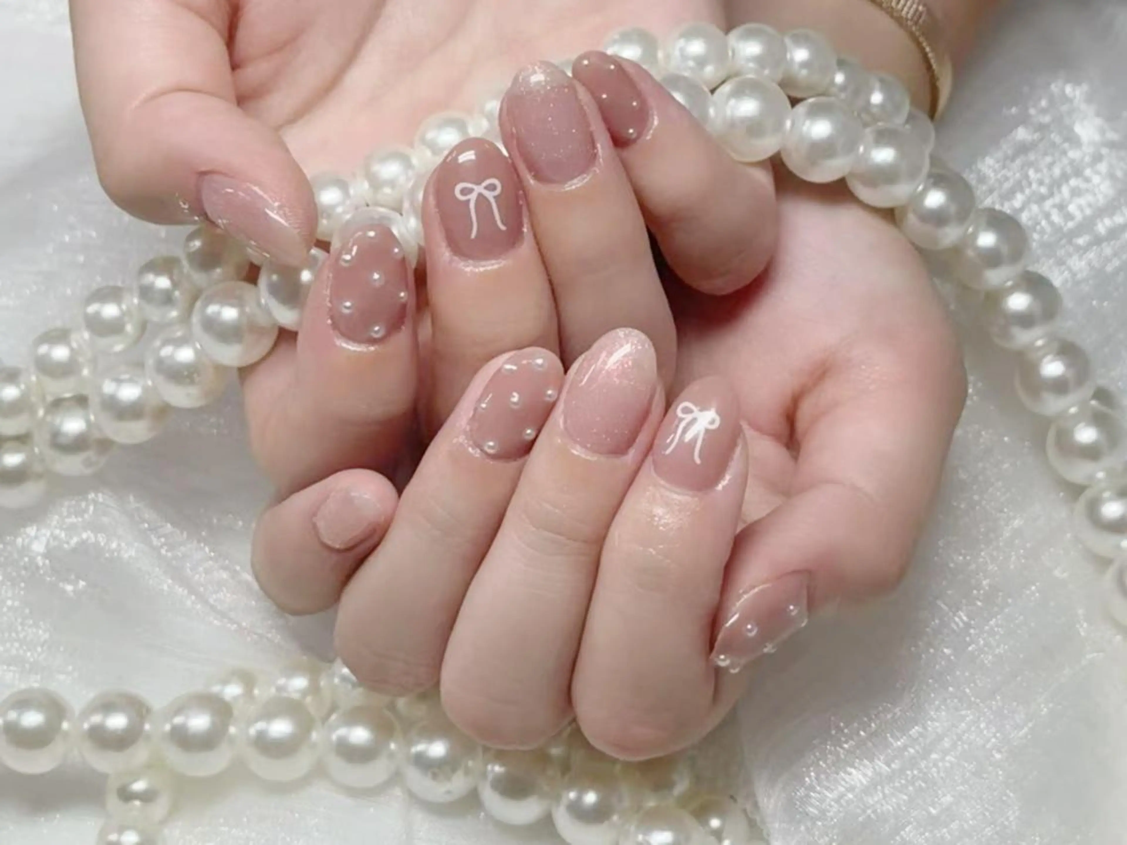 ネイル アートネイル クリアネイル 成人式 長さ出し フラッシュネイル ハンドネイル Ru na🍳のネイルデザイン