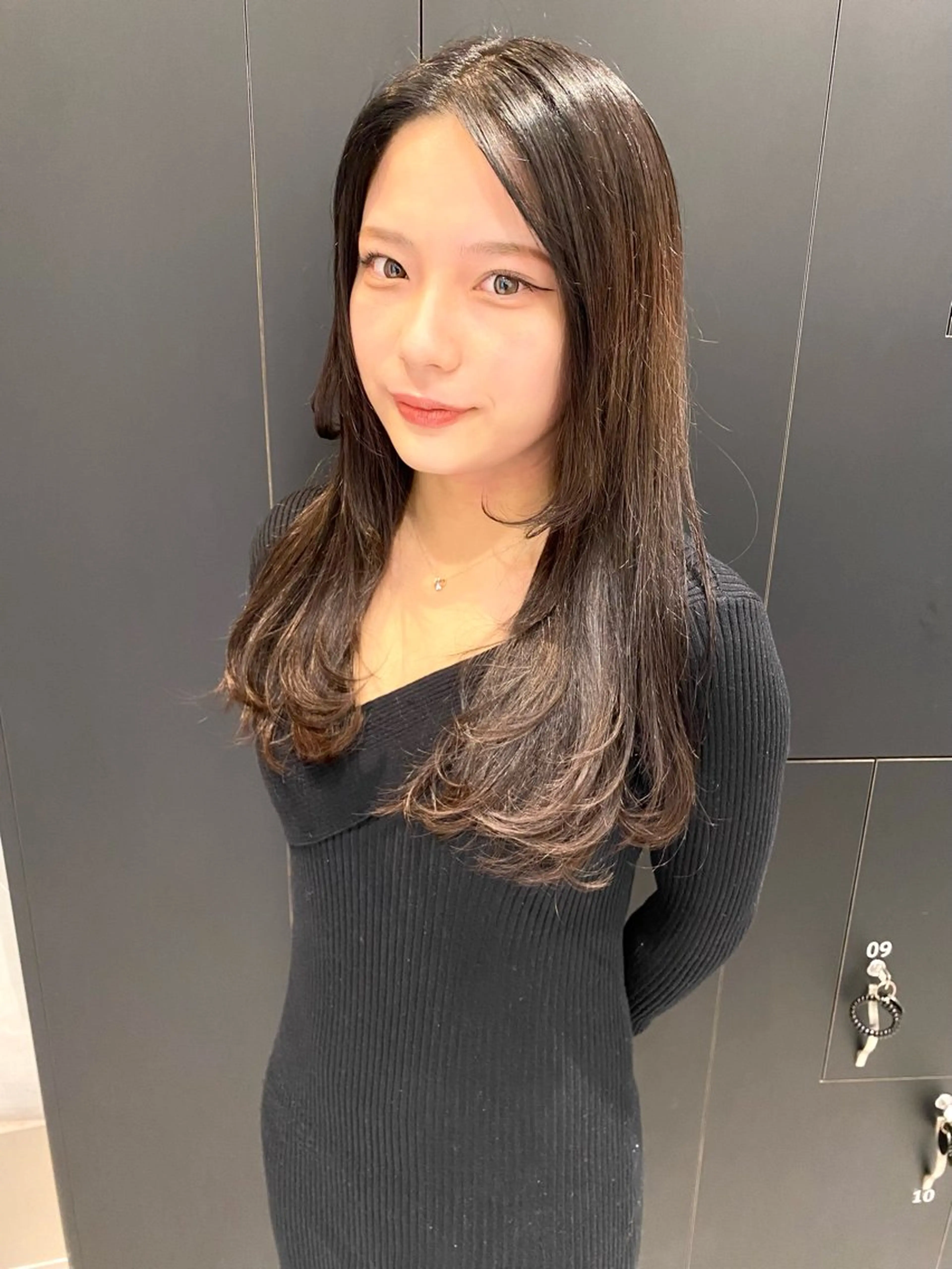 ミディアム カラー 髪質改善水素TR× レイヤーカット/熊澤のヘアスタイル