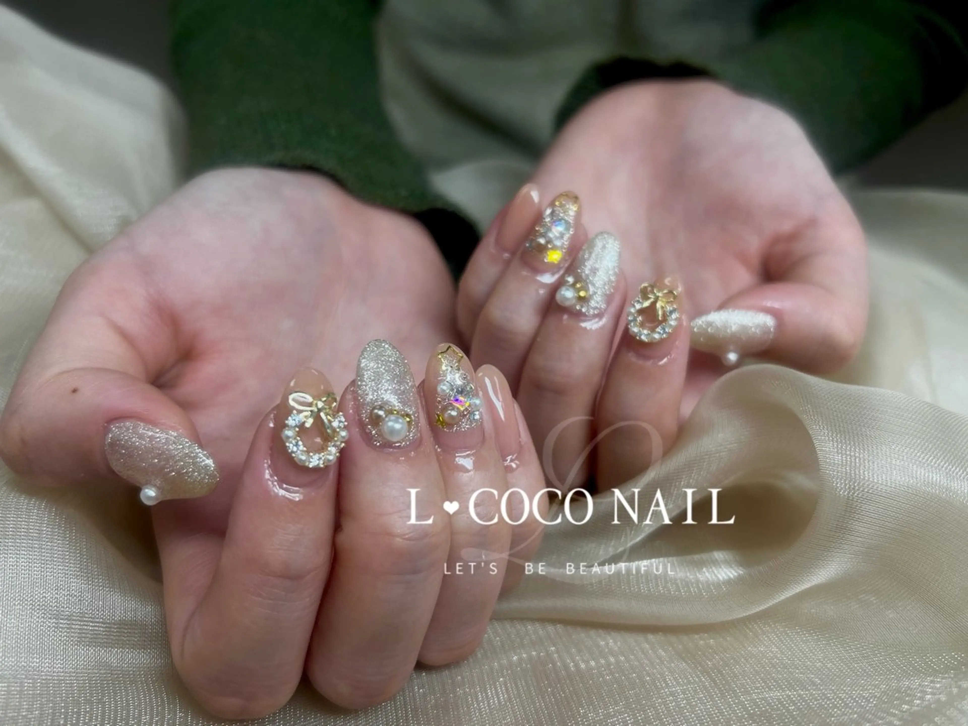 ネイル 冬ネイル クリスマス L·COCO Nail所属・L♡ COCO nailのネイルデザイン