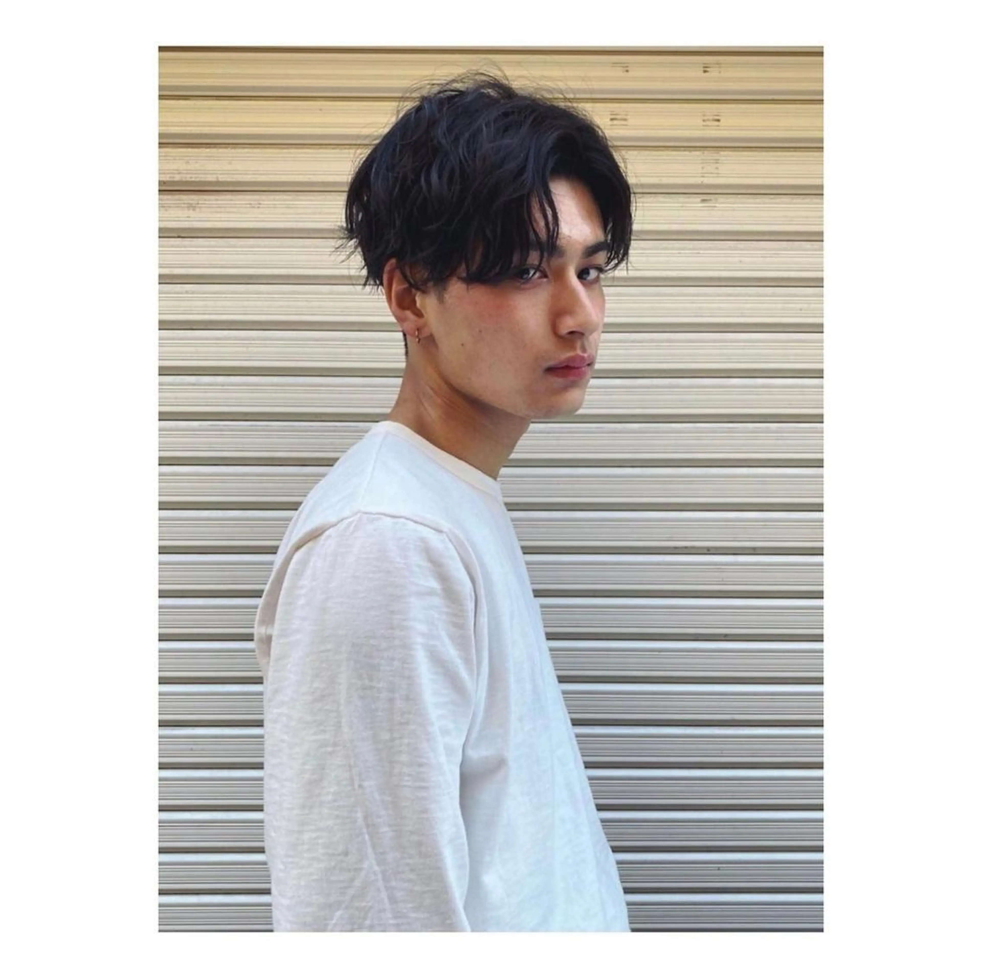 ショート メンズ センターパート 小川 美奈のヘアスタイル