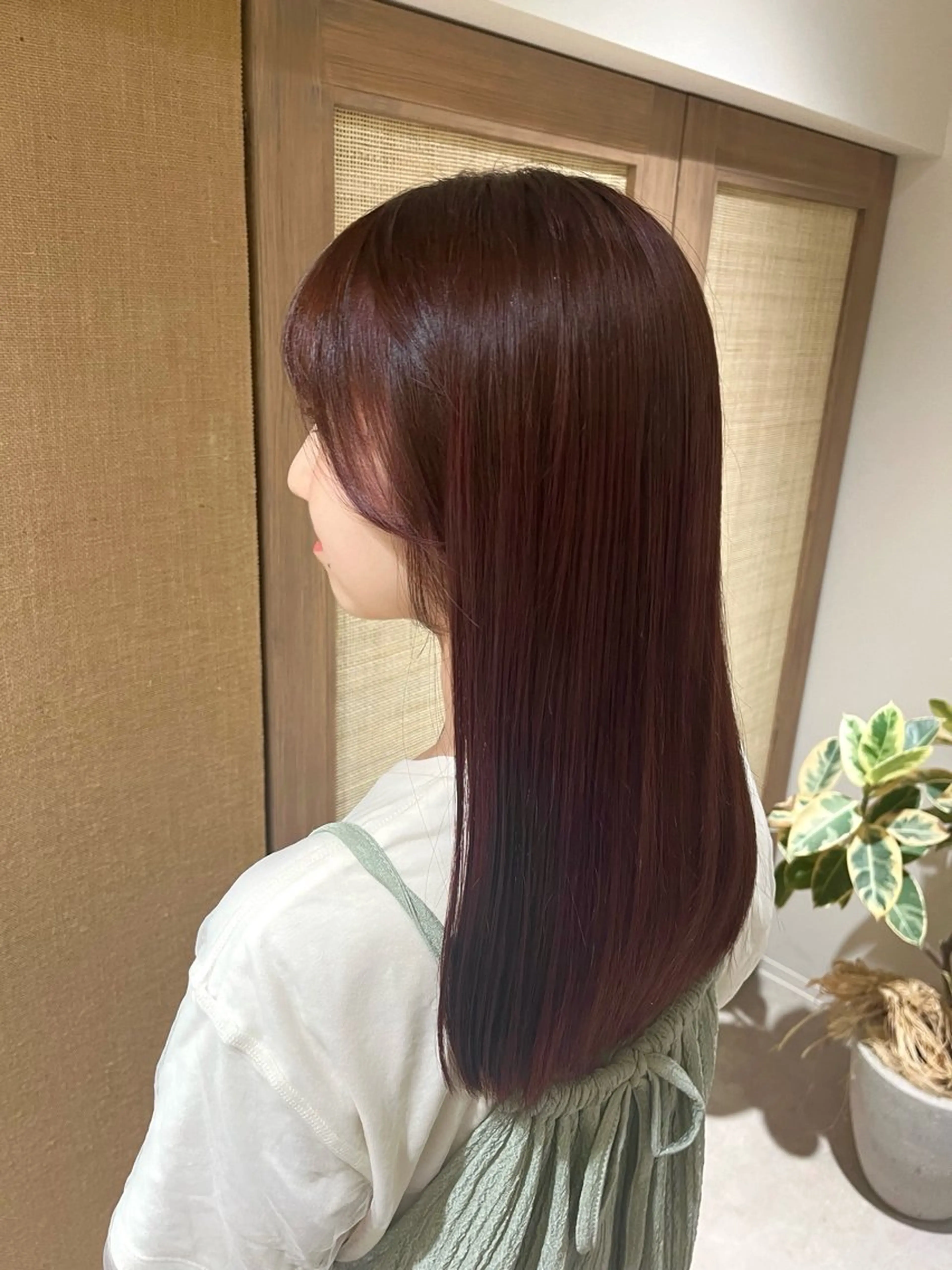 ロング カラー ブリーチ ブラウンカラー ブリーチなしカラー ピンクカラー ピンクブラウン カット ヘアカラー KANO🌷 ブリーチなしカラーのヘアスタイル