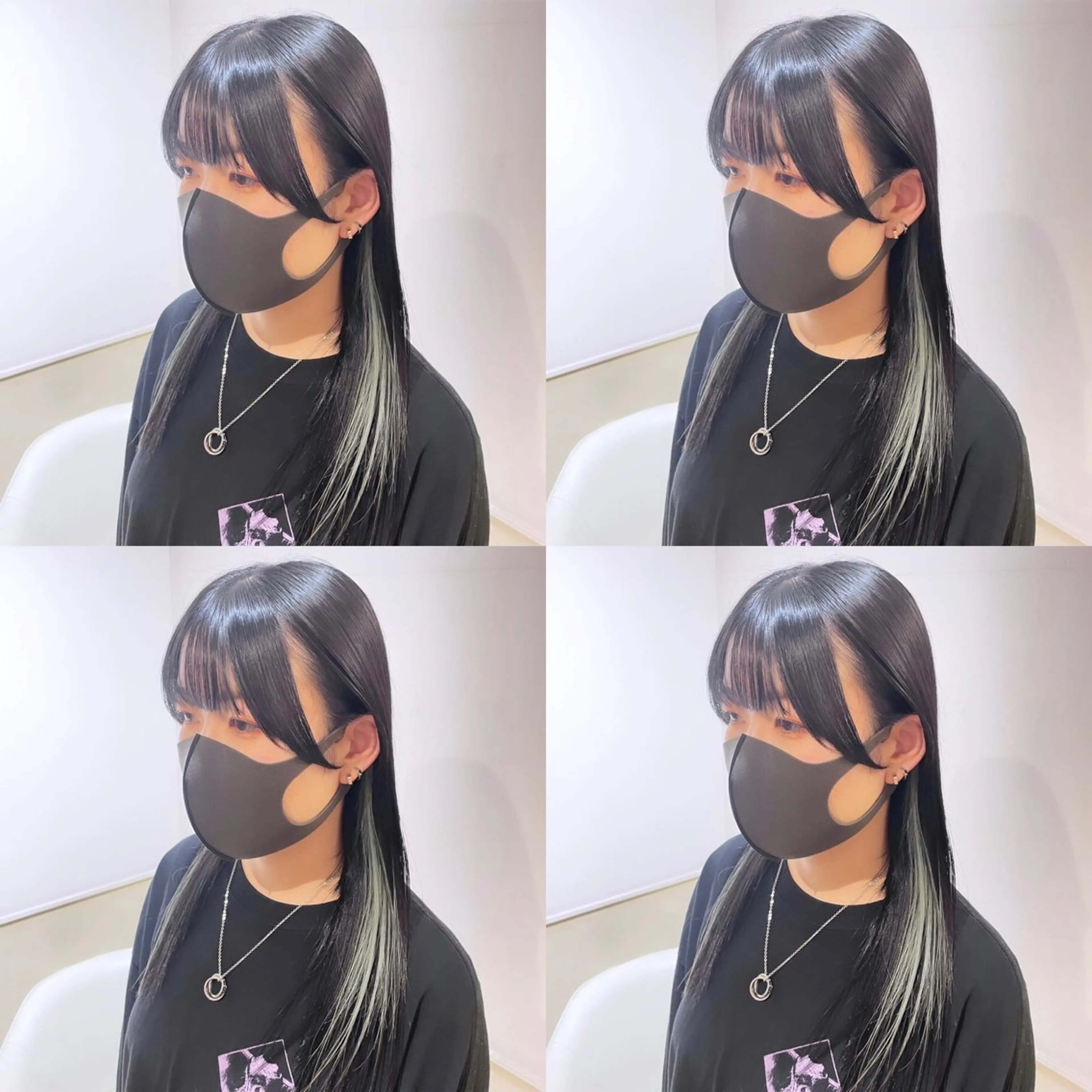 セミロング カラー イヤリングカラー ミント ミントグリーン 🌟トップデザイナー 高橋🌟のヘアスタイル