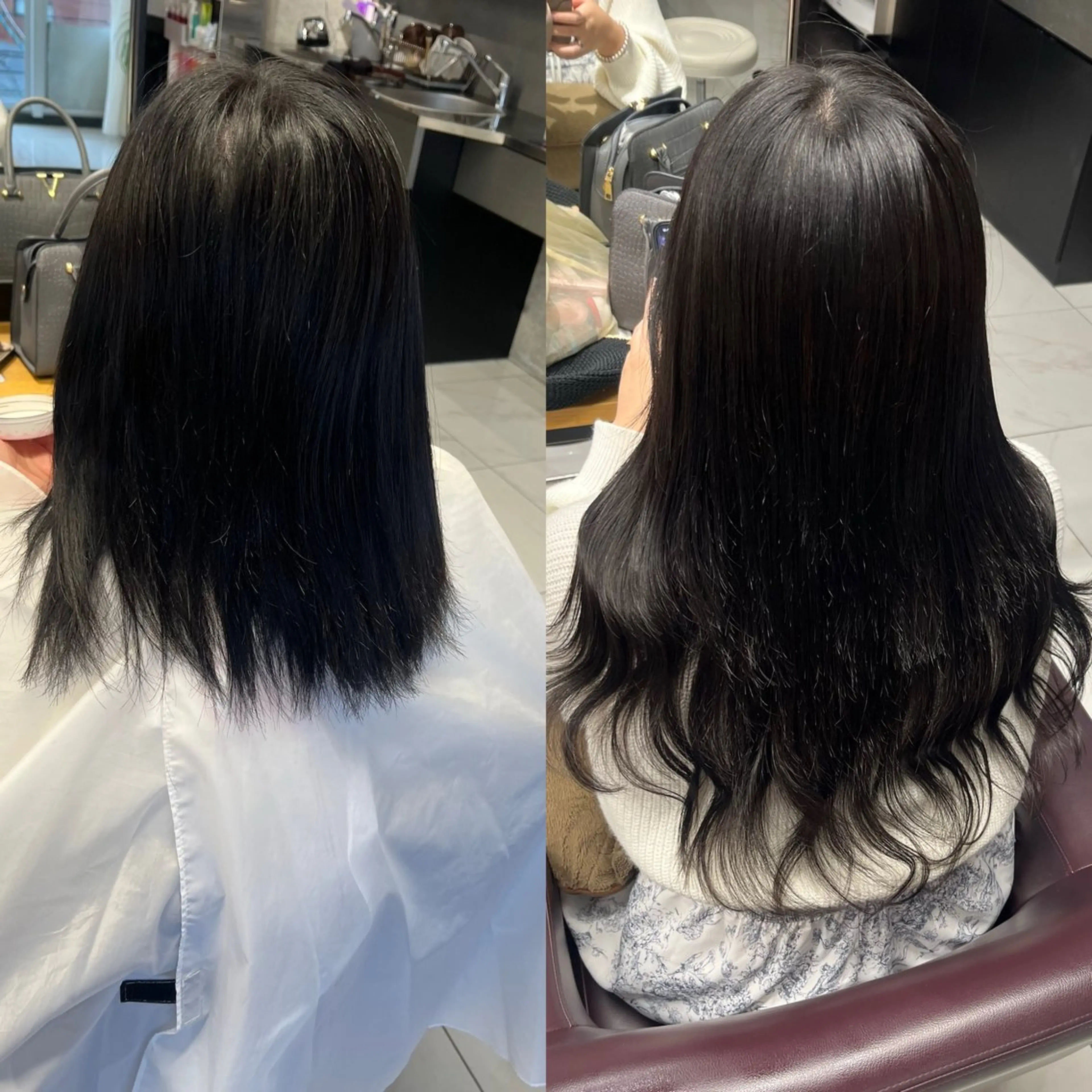 ロング ボブ エクステ りおな/エクステ /ミルクティーカラーのヘアスタイル