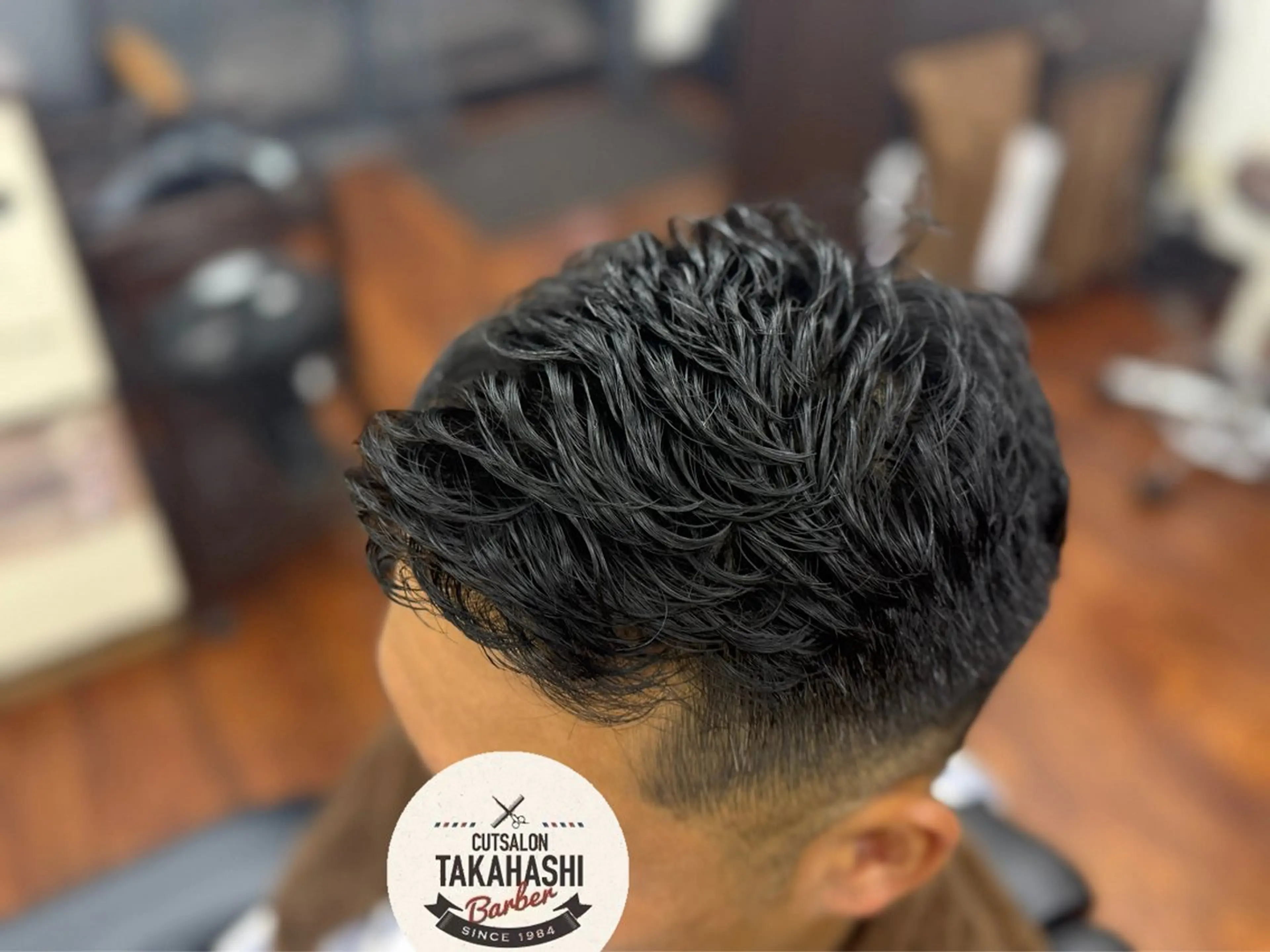 アイロンパーマ　緩パン　濡れパン　　トップ長さ5cm​〜​10cmくらいの仕上がりでの写真