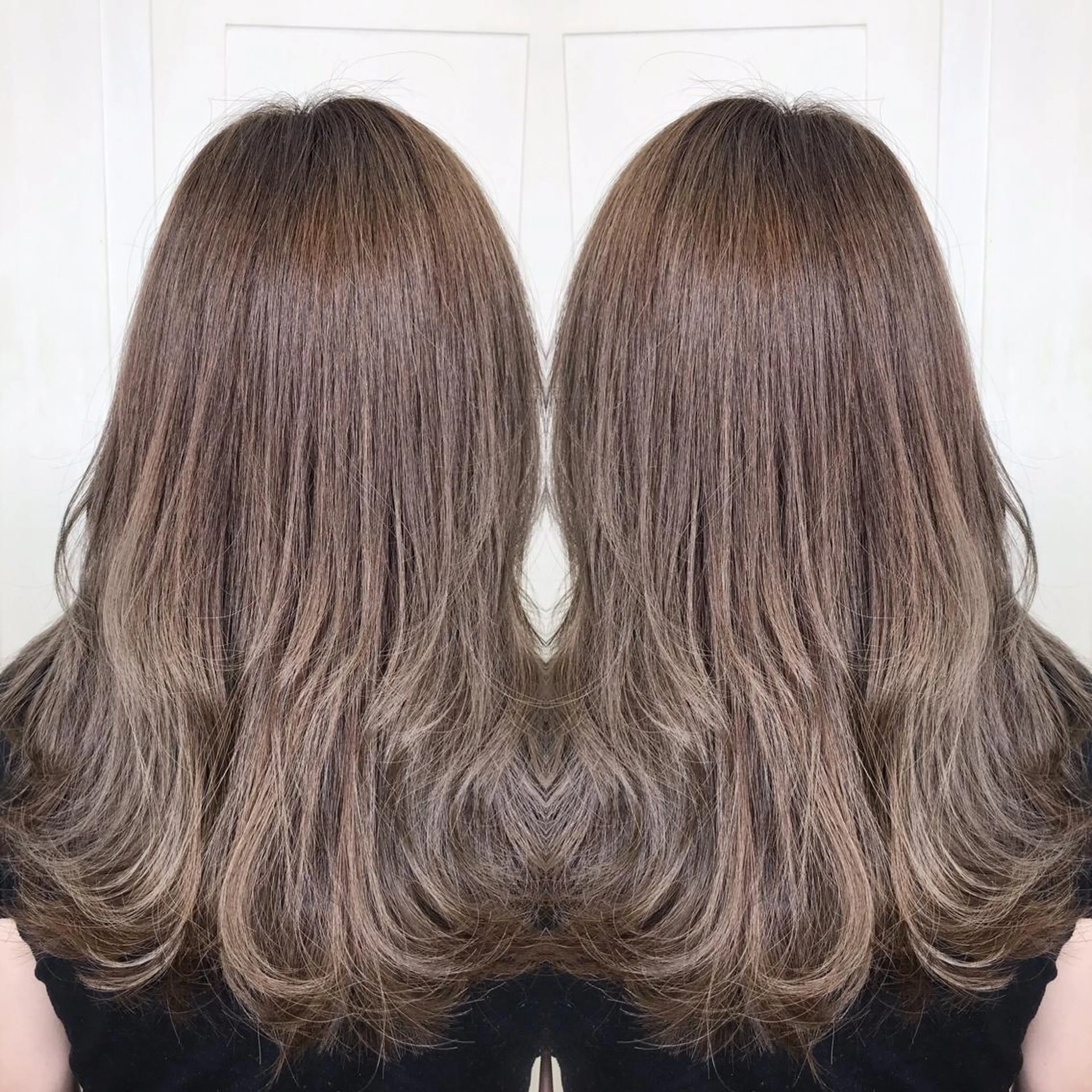 セミロング カラー ♡美髪•艶髪♡砂川 なつきのヘアスタイル