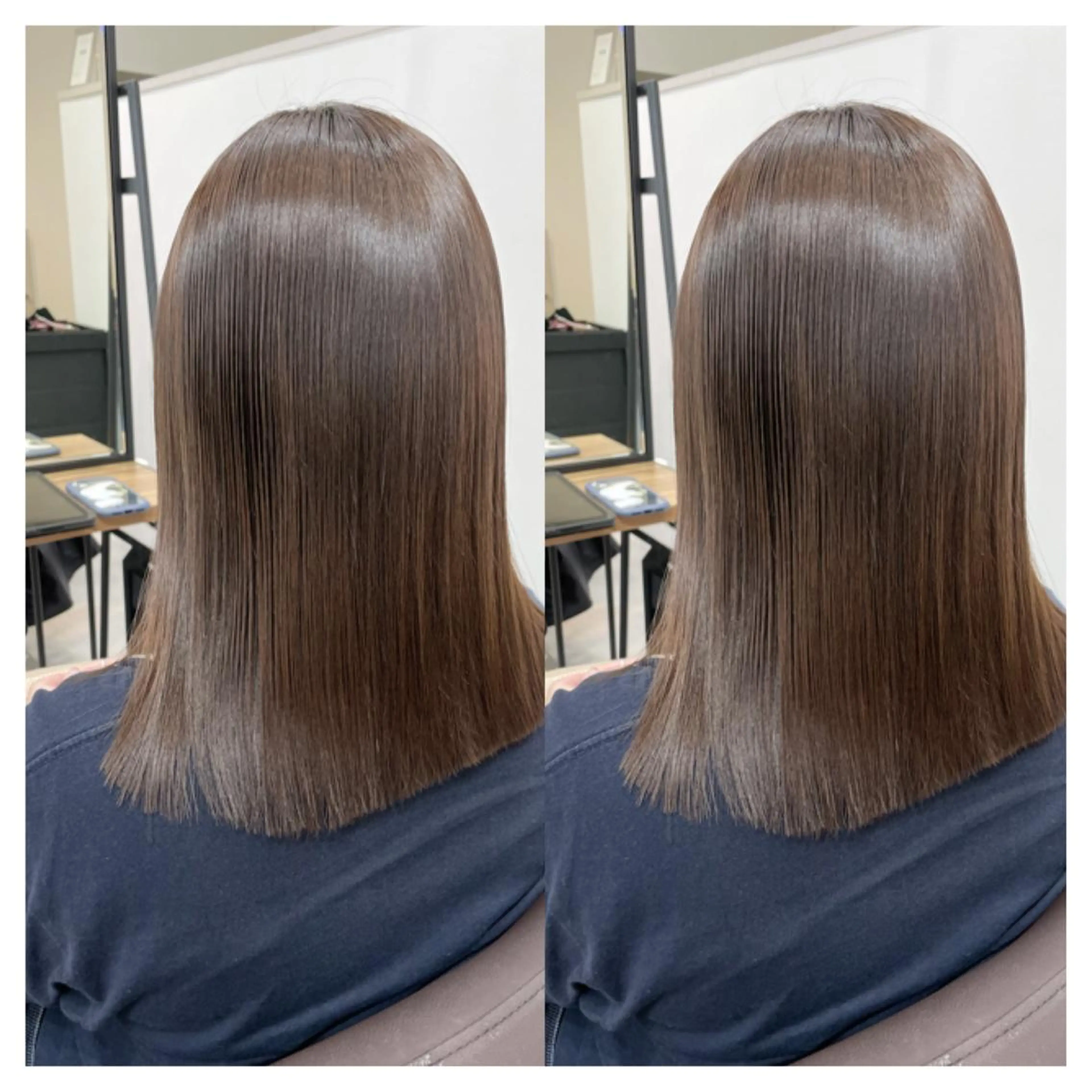 ミディアム カラー カット ヘアカラー 縮毛矯正 トリートメント 村山 茉衣のヘアスタイル