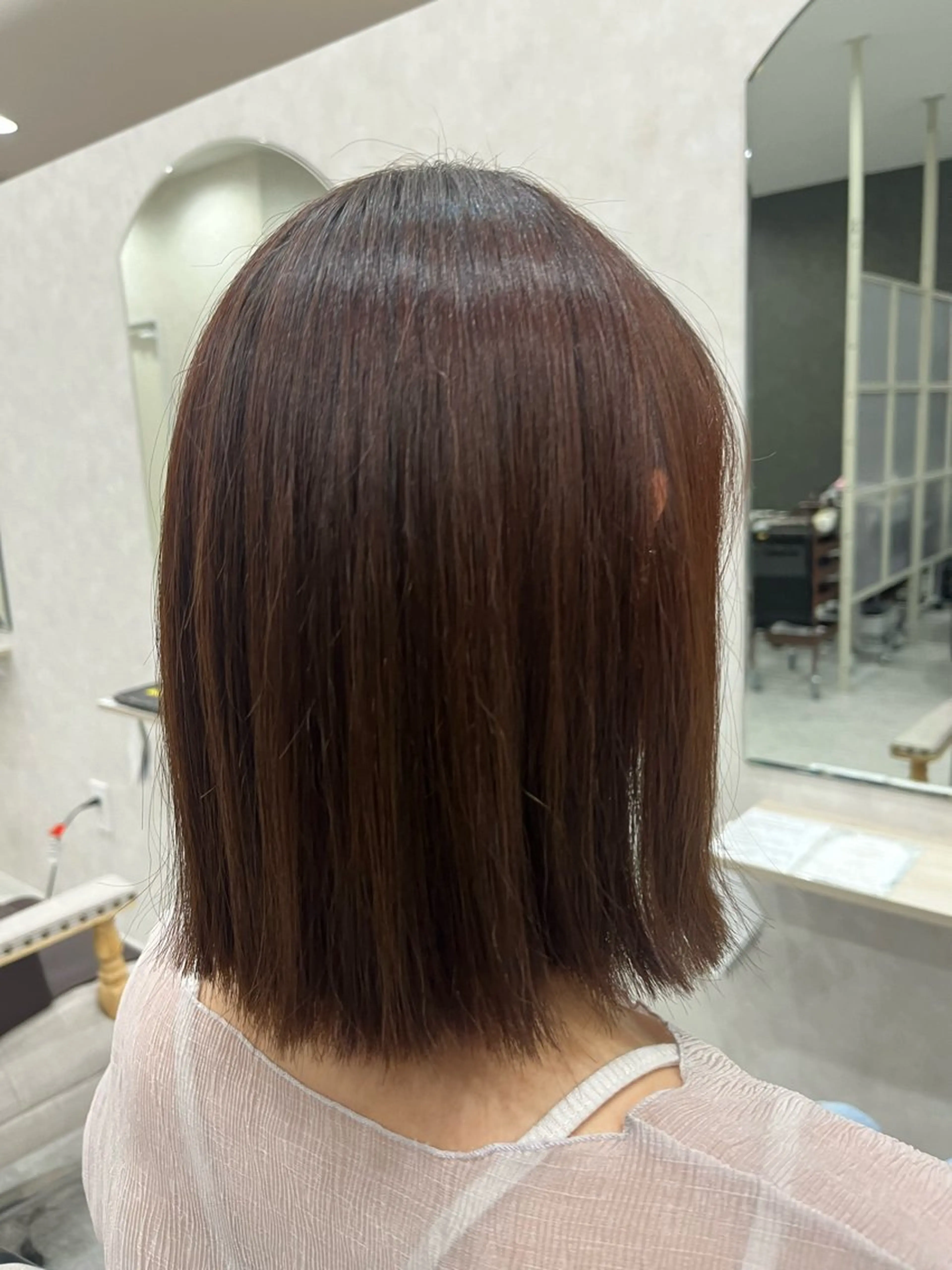 ミディアム 切りっぱなしボブ ボブ ROEN ryokaのヘアスタイル