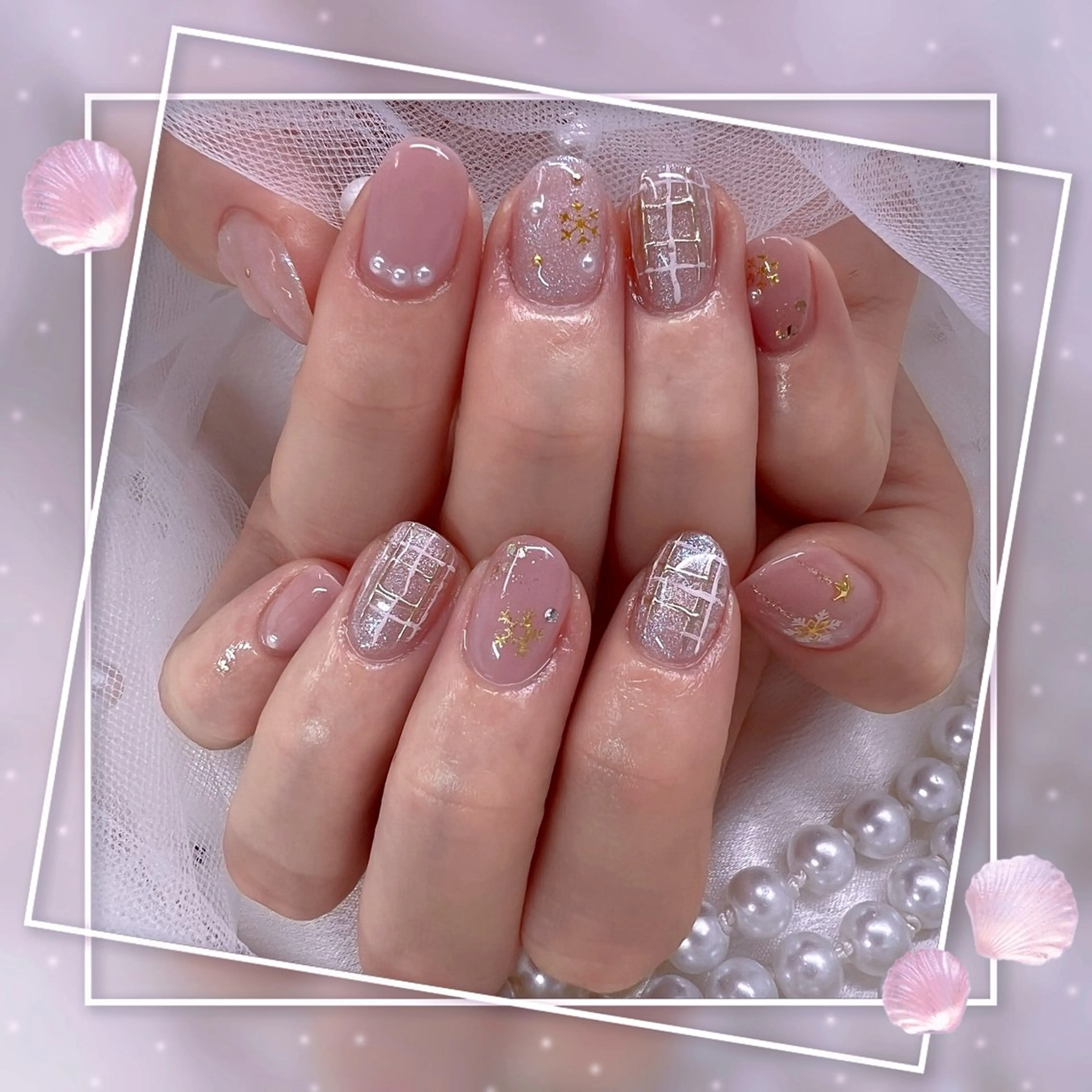 ネイル チークネイル ガーリー グラデーション マグネットネイル ピンク ハンドネイル ハンドケア Chill Nailsalonのネイルデザイン