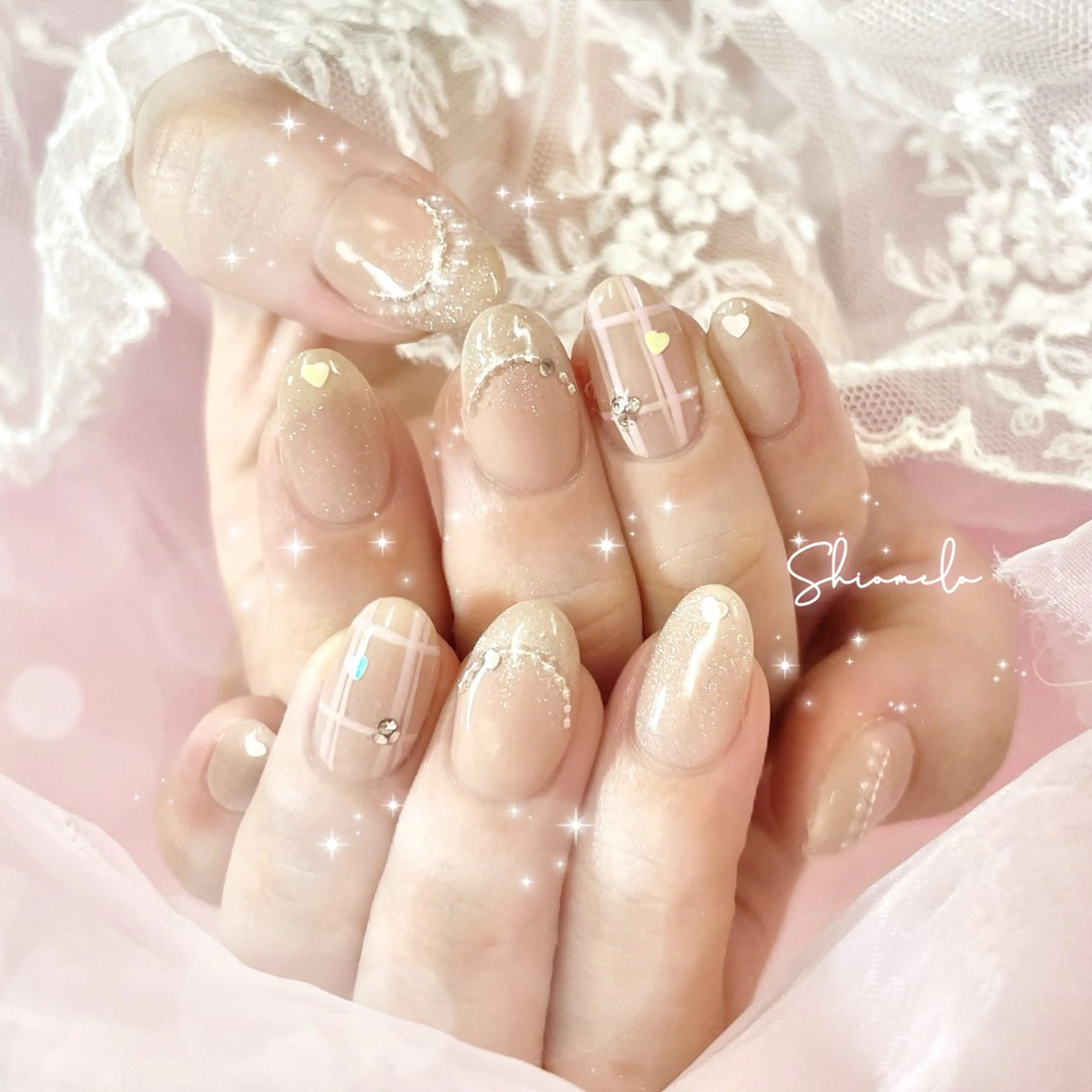 ネイル ガーリー 韓国ネイル Maison de l'Angeのネイルデザイン