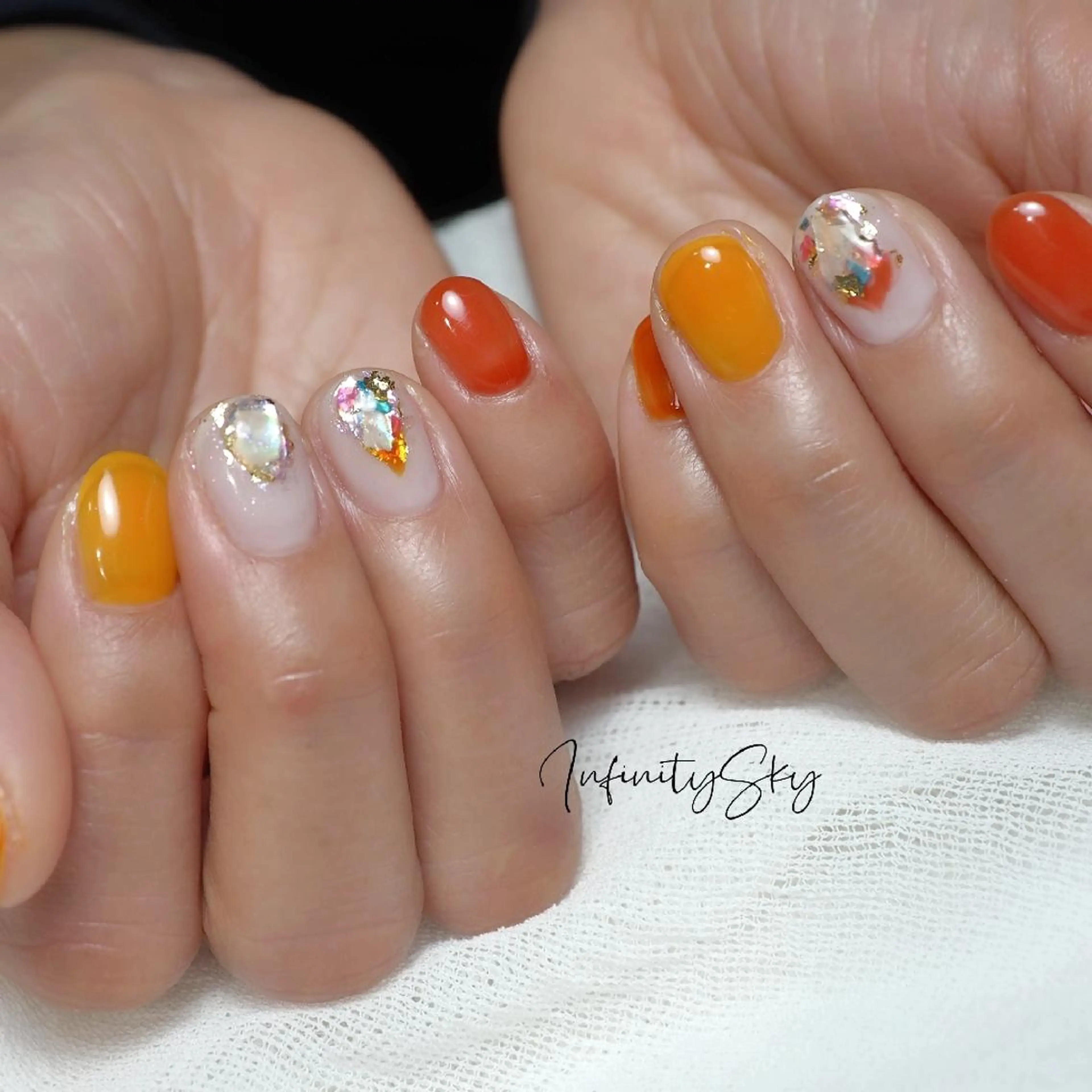 ネイル アートネイル ハンドネイル infinity skyのネイルデザイン