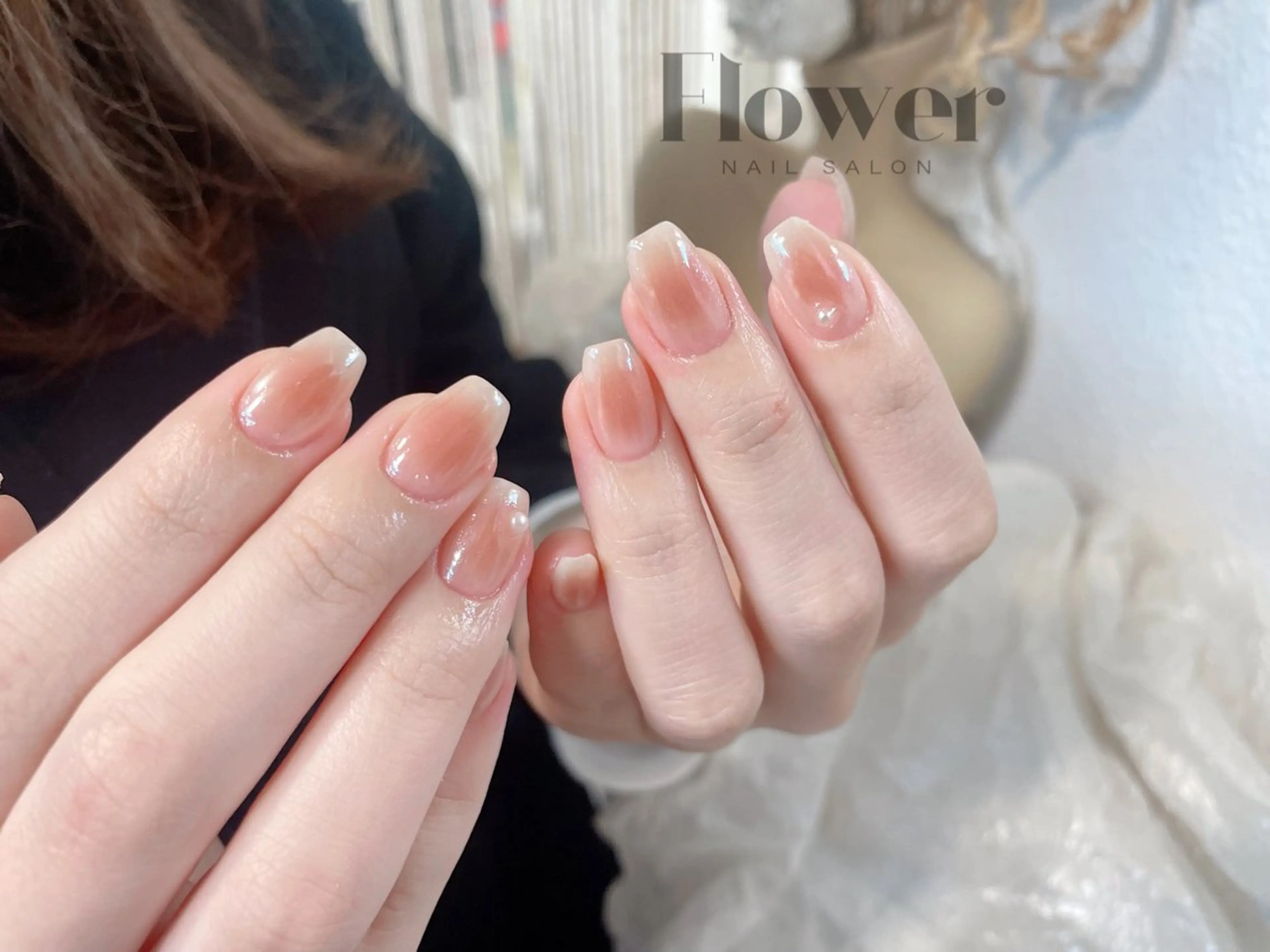 大人気🌸チークネイル＋マグネットグラデーション🫧(ソフトジェルオフ＋550円)の写真