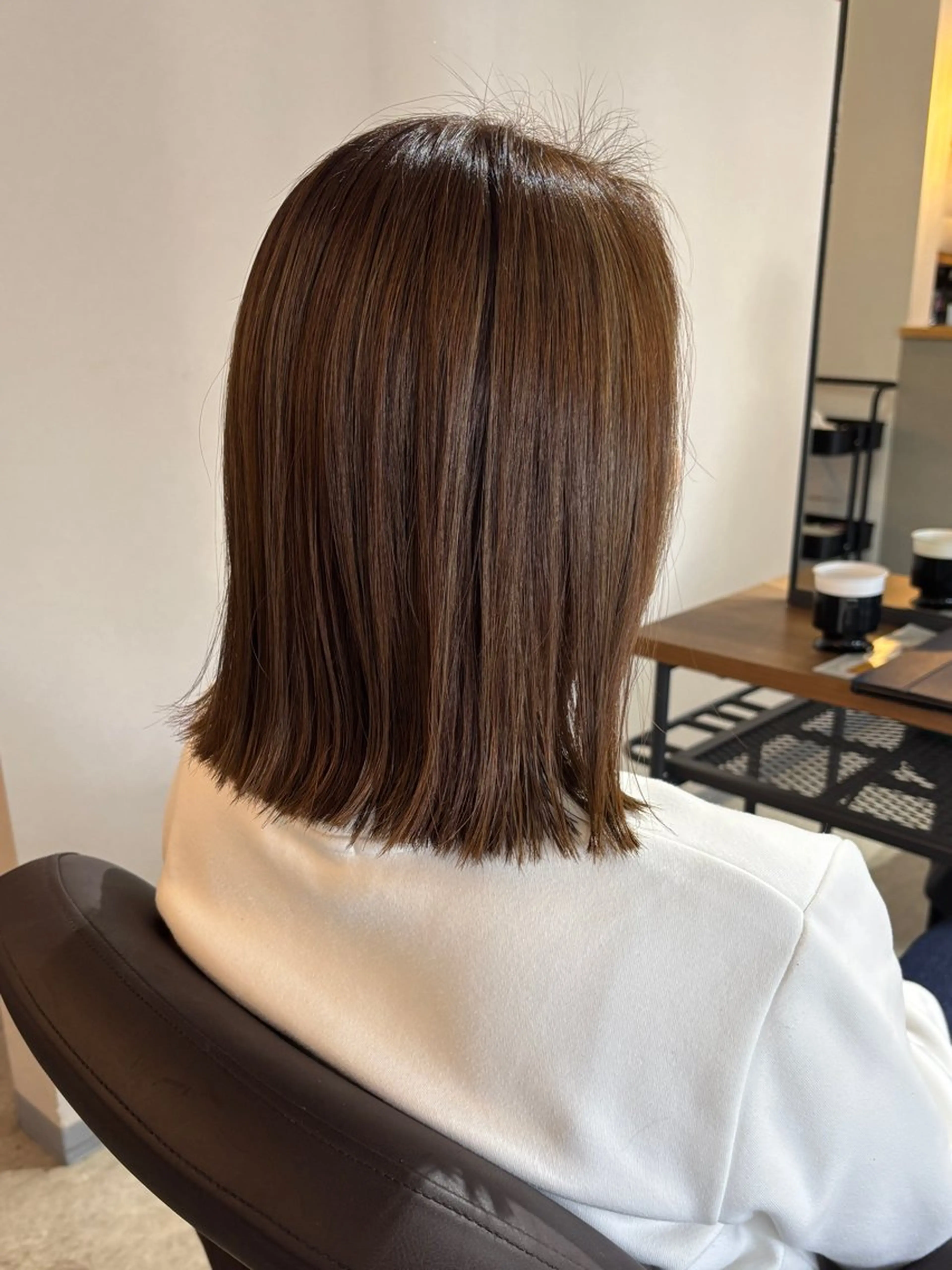 ミディアム カラー ブリーチカラー🤍 髪質改善🌟のヘアスタイル