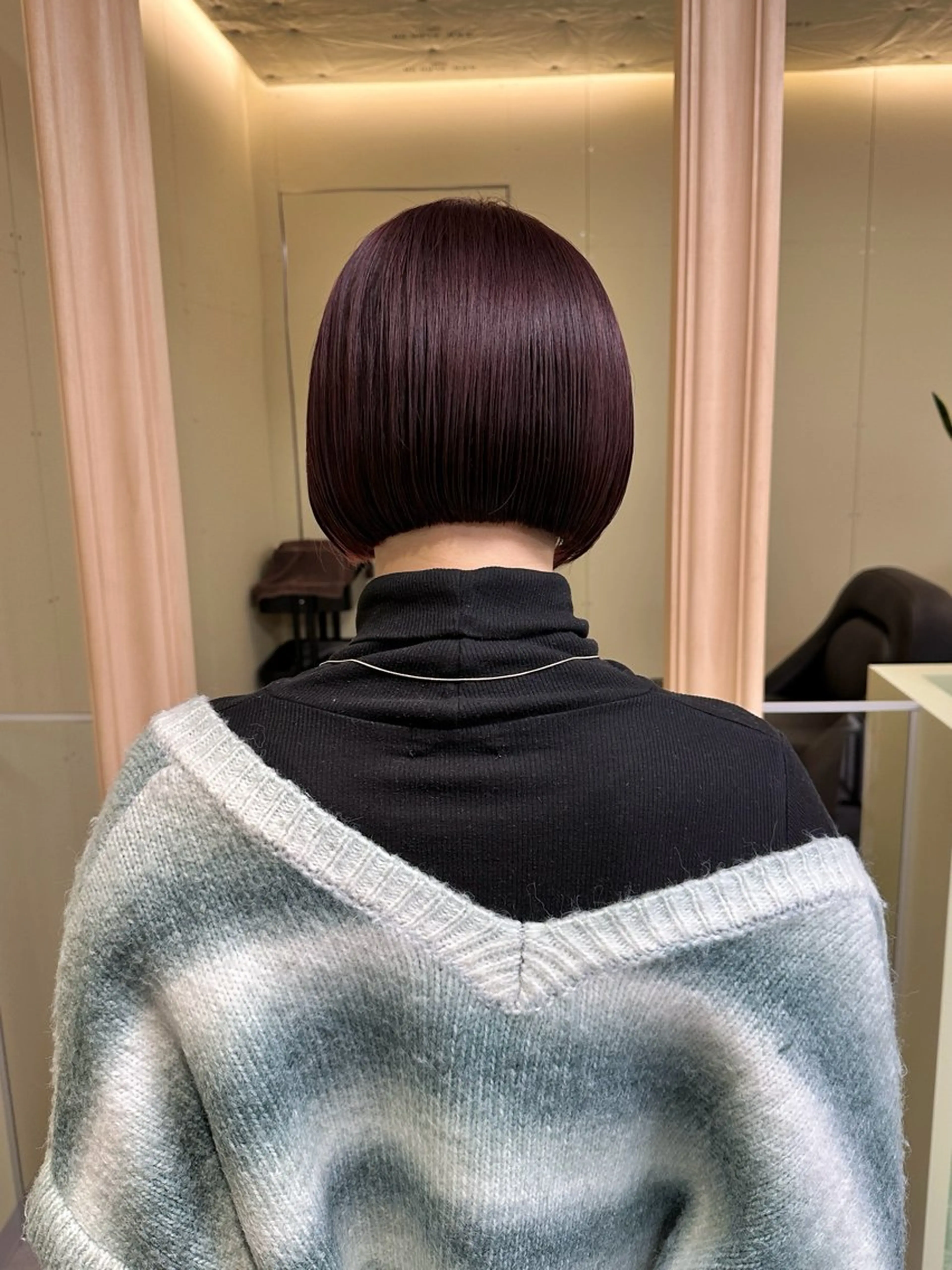 ショート カット ヘアカラー ボブ/ぱつっとボブ/ 谷口 海星のヘアスタイル