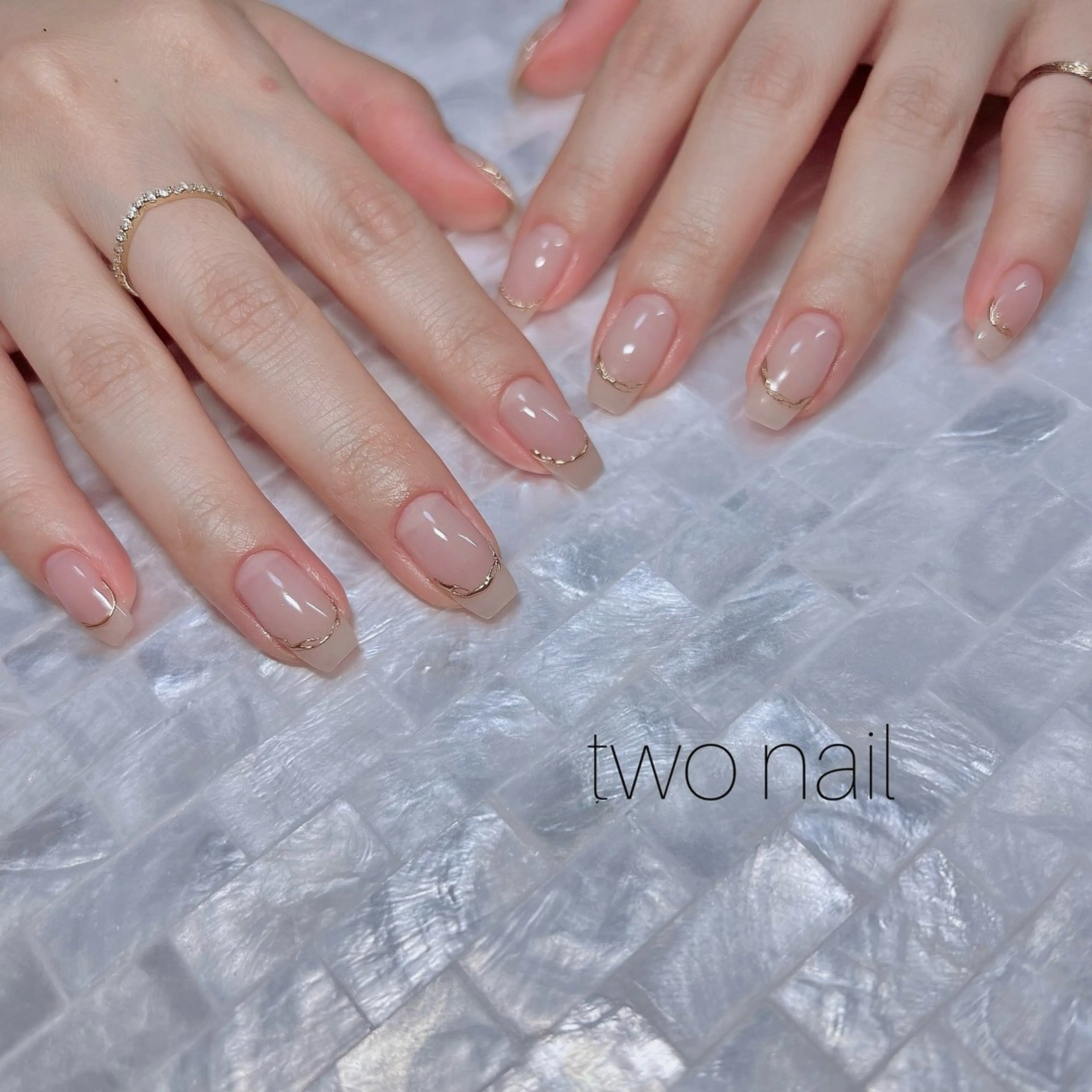 ネイル アートネイル ネイルチップ ホワイト ハンドネイル two nailのネイルデザイン