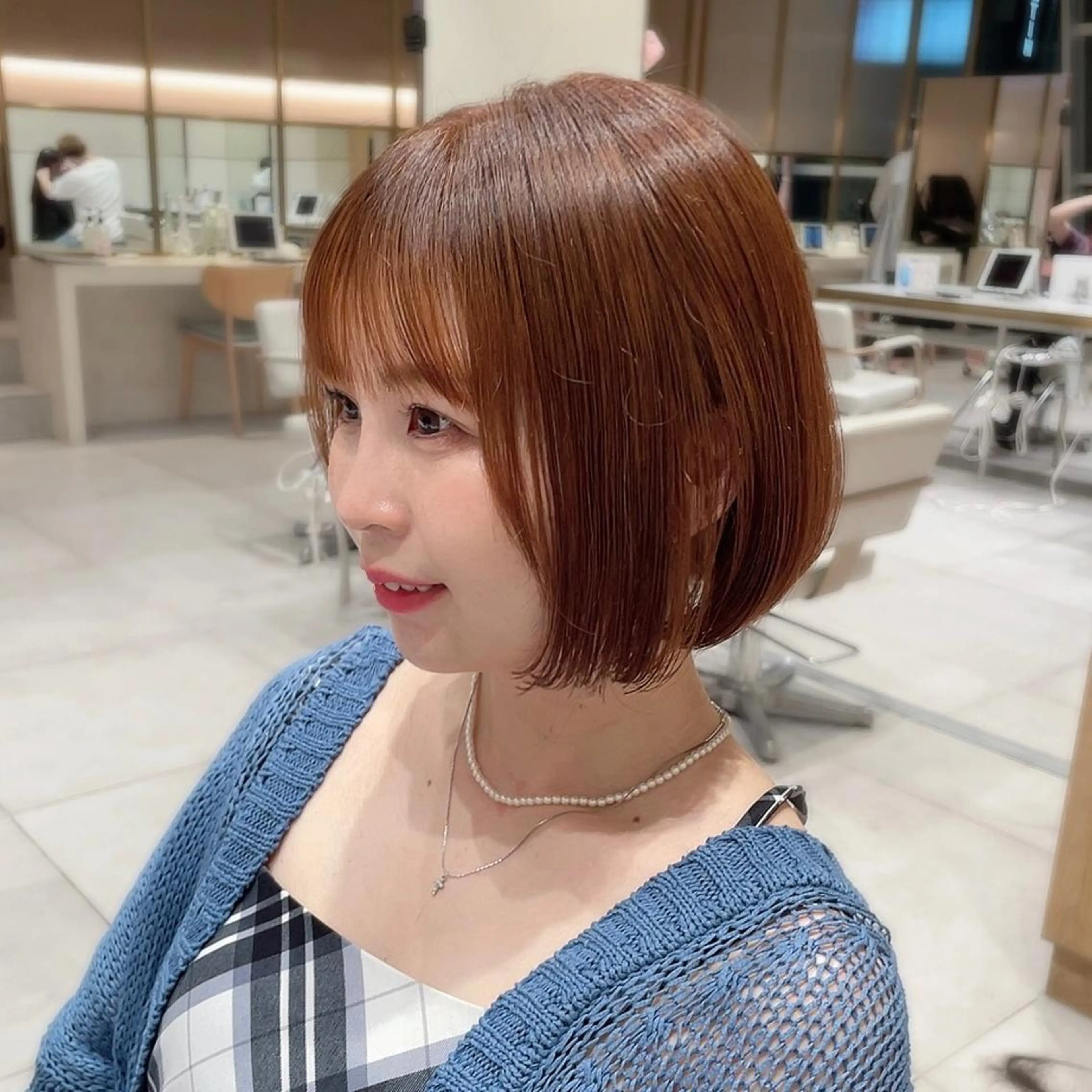 ショート カラー Toiro所属・🤎小顔レイヤー /ベージュ🤎友香のヘアスタイル