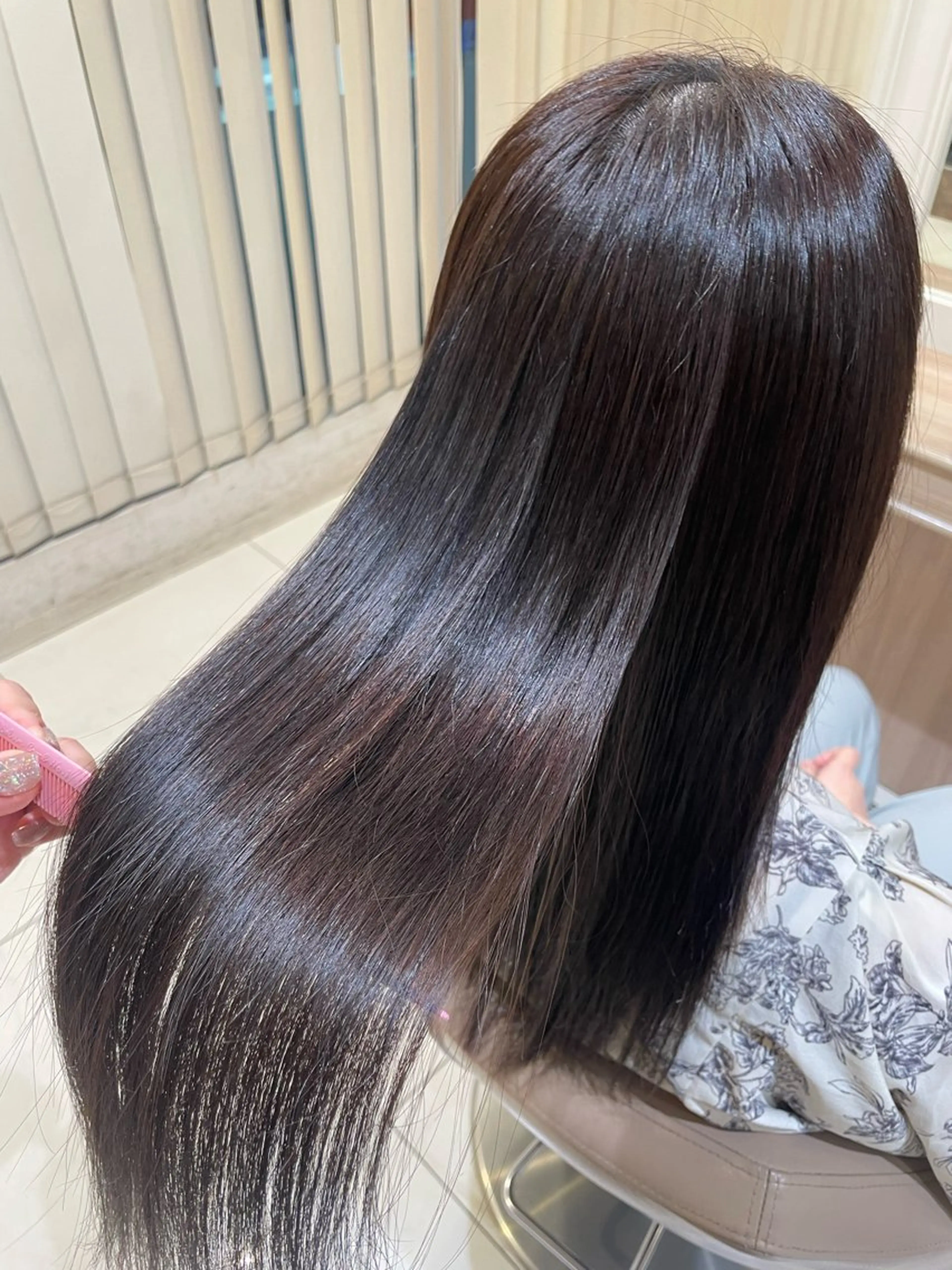 ロング カラー パーマ カット ヘアカラー 縮毛矯正 トリートメント 韓国ヘアメイク🎀/ 縮毛矯正✨山本媛香のヘアスタイル