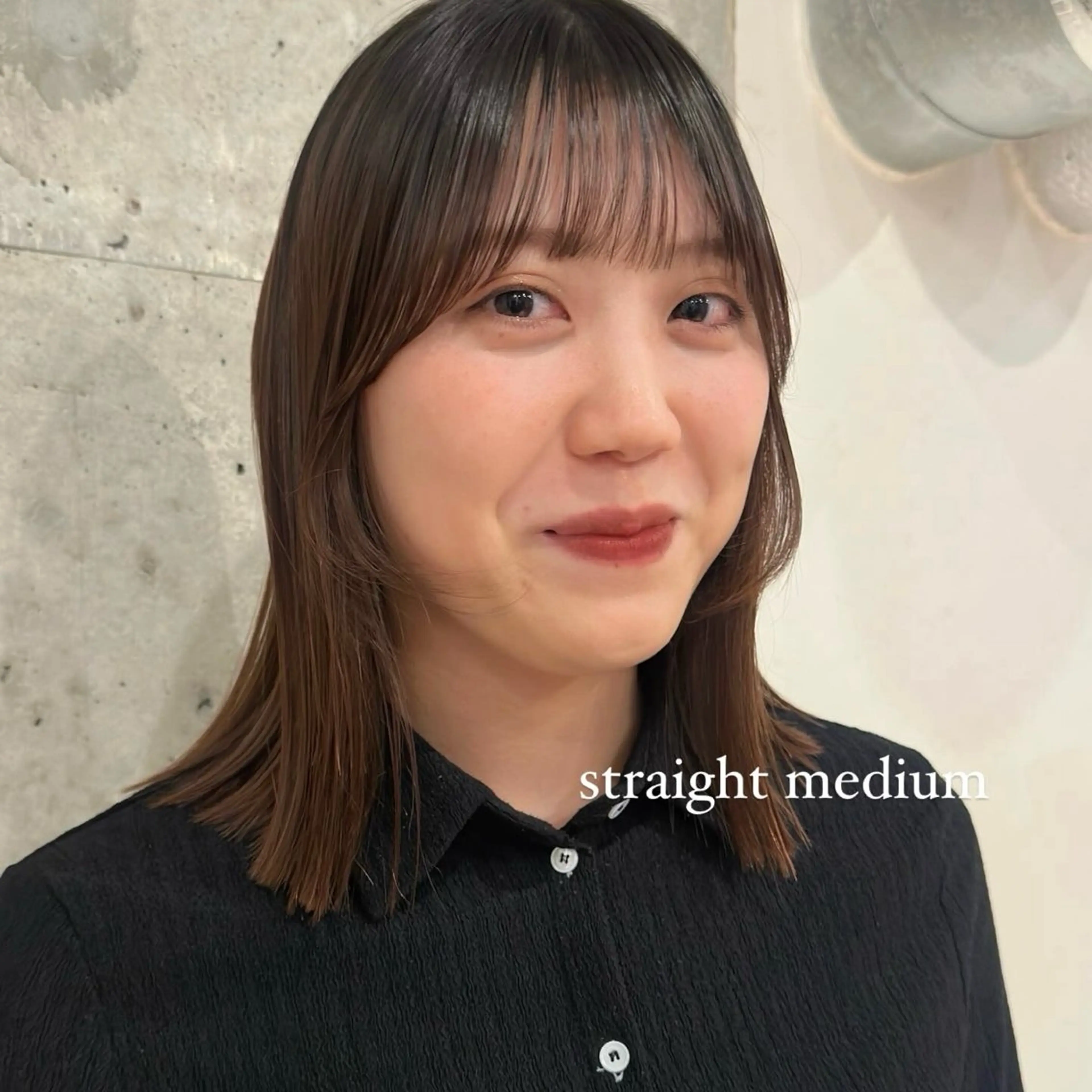 ミディアム パーマ ミディアムパーマ 縮毛矯正 ストレートパーマ ボブ/レイヤー/ニュ アンスパーマ/小夏のヘアスタイル