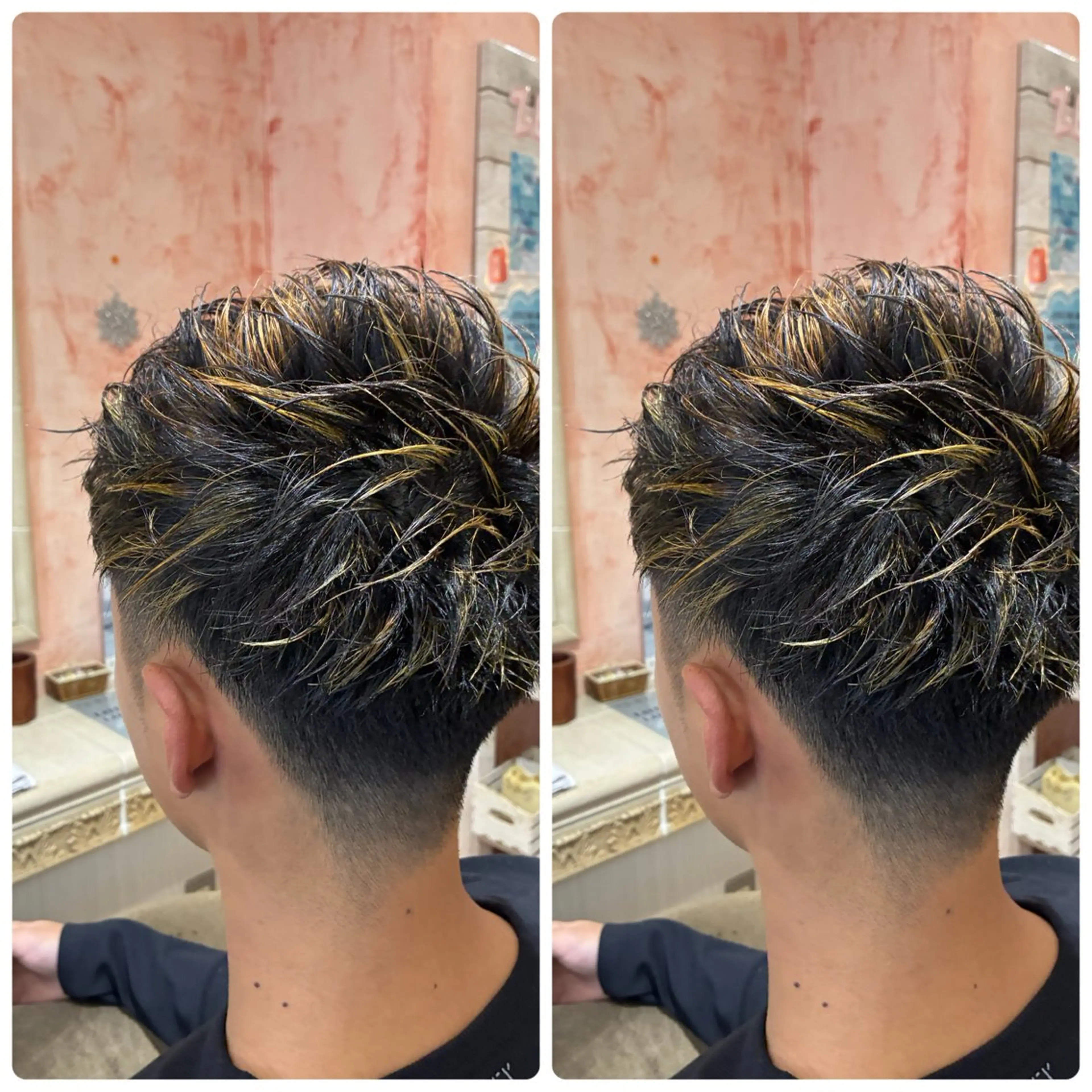 ショート カラー メンズ ヘアカラー おおやま たくみのヘアスタイル