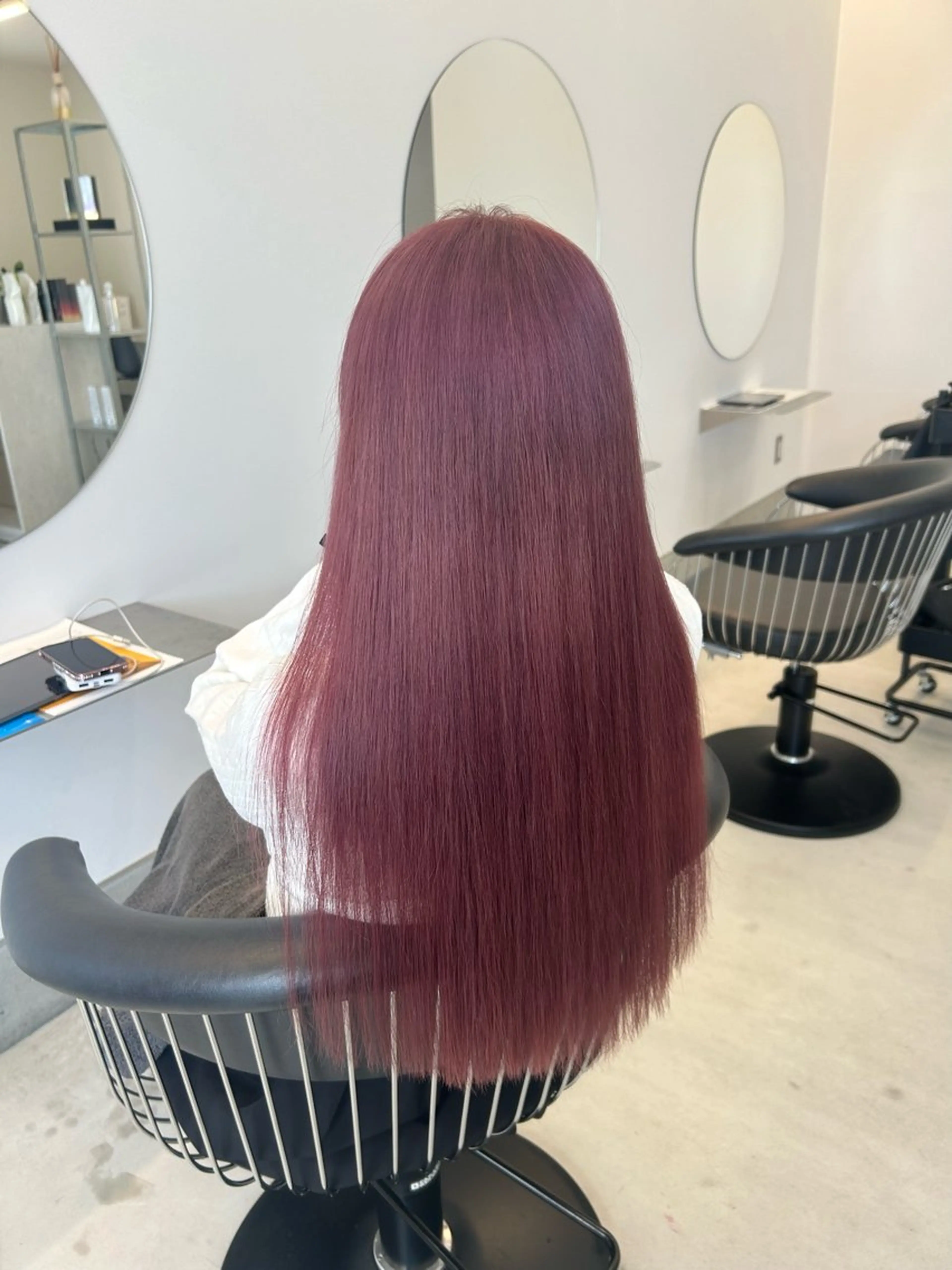 ロング カラー ブラウンカラー ピンクカラー ピンクブラウン ヘアカラー 🐾ハイトーンブリー チ🐾ひなたのヘアスタイル