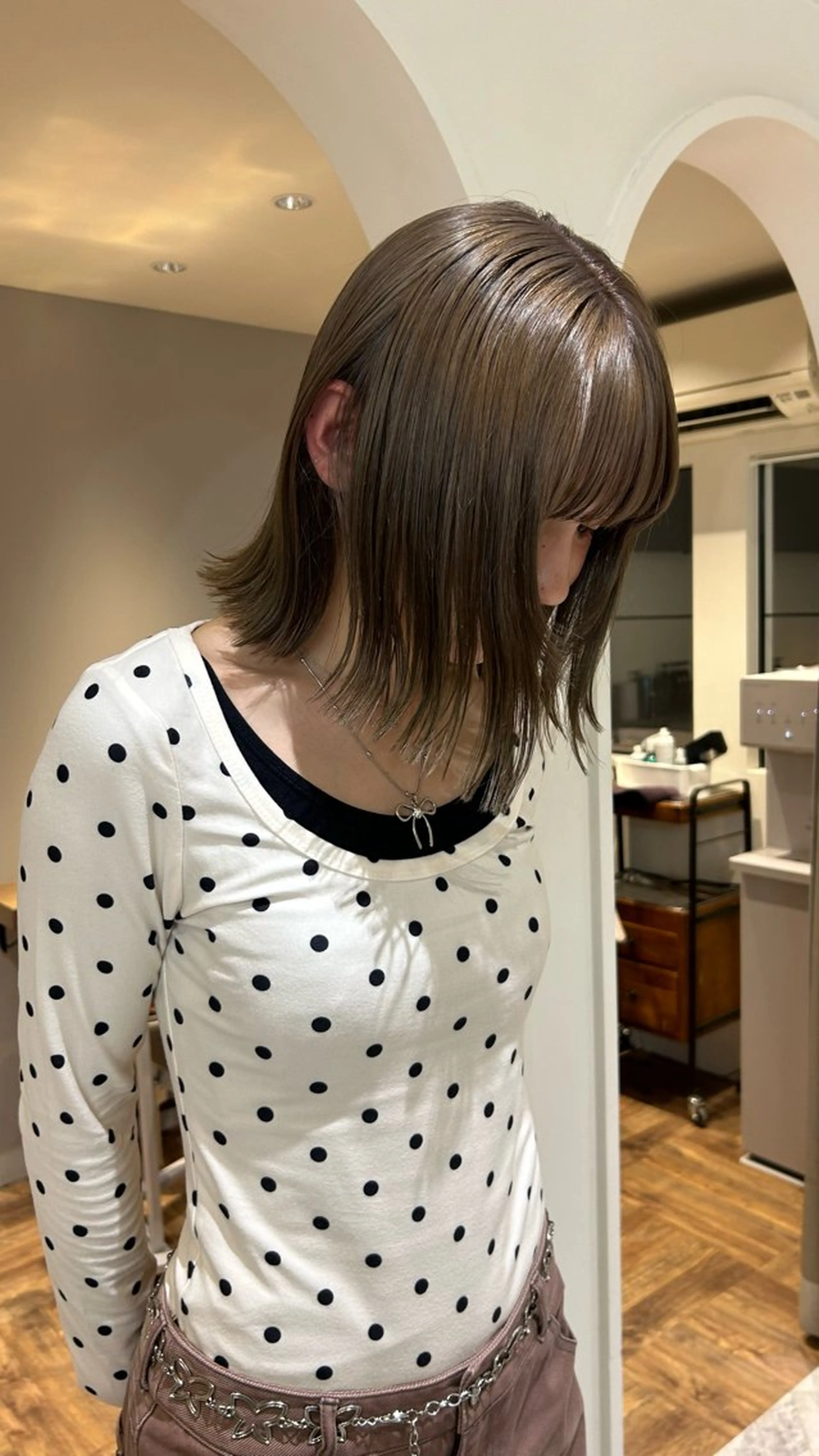 ミディアム カラー ヘアカラー トリートメント じゅわっと暖色カラー 🍊Moemiのヘアスタイル