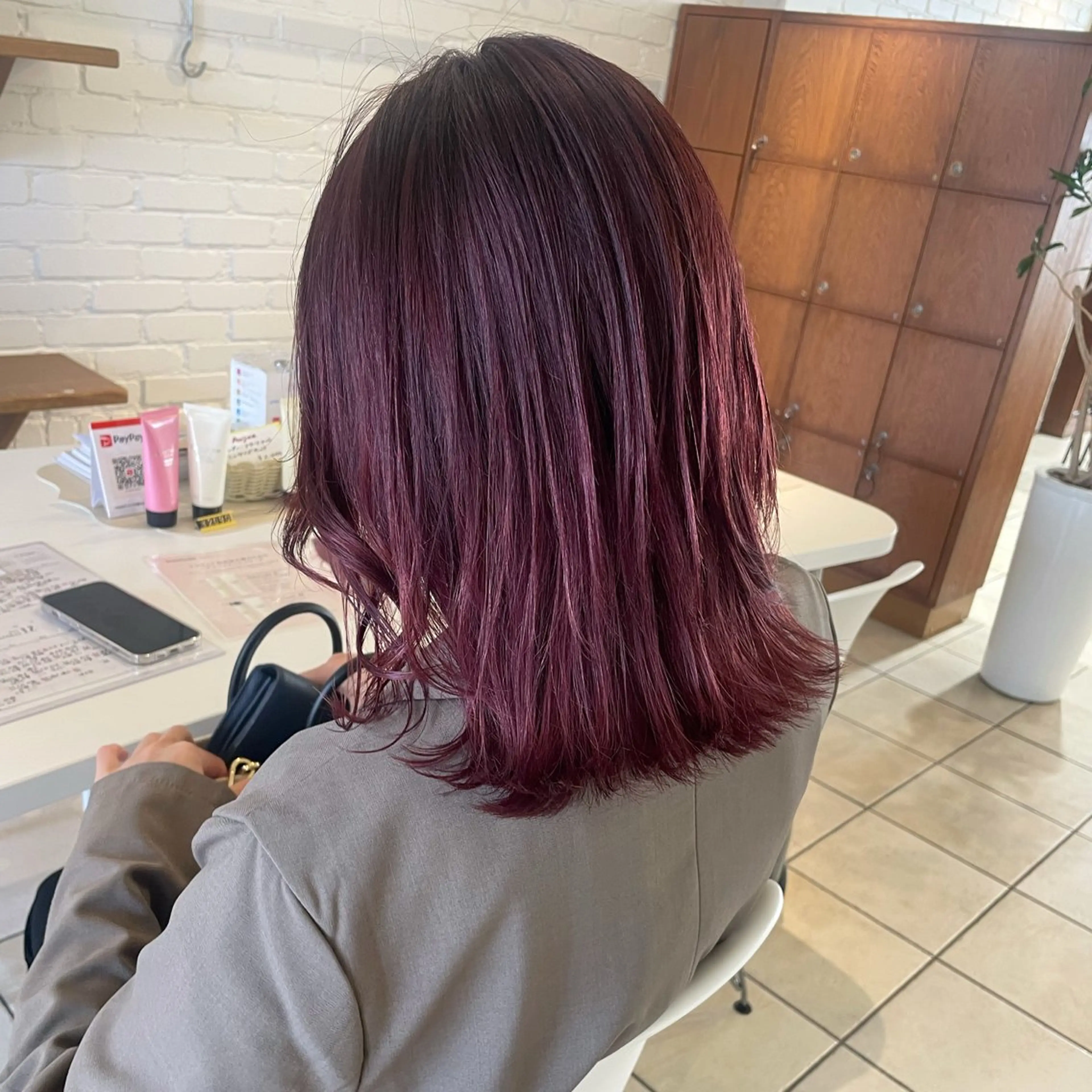 セミロング カラー ラベンダーカラー ピンクカラー ピンクラベンダー 🌟デザインカラー 🌟コノミ🌟のヘアスタイル