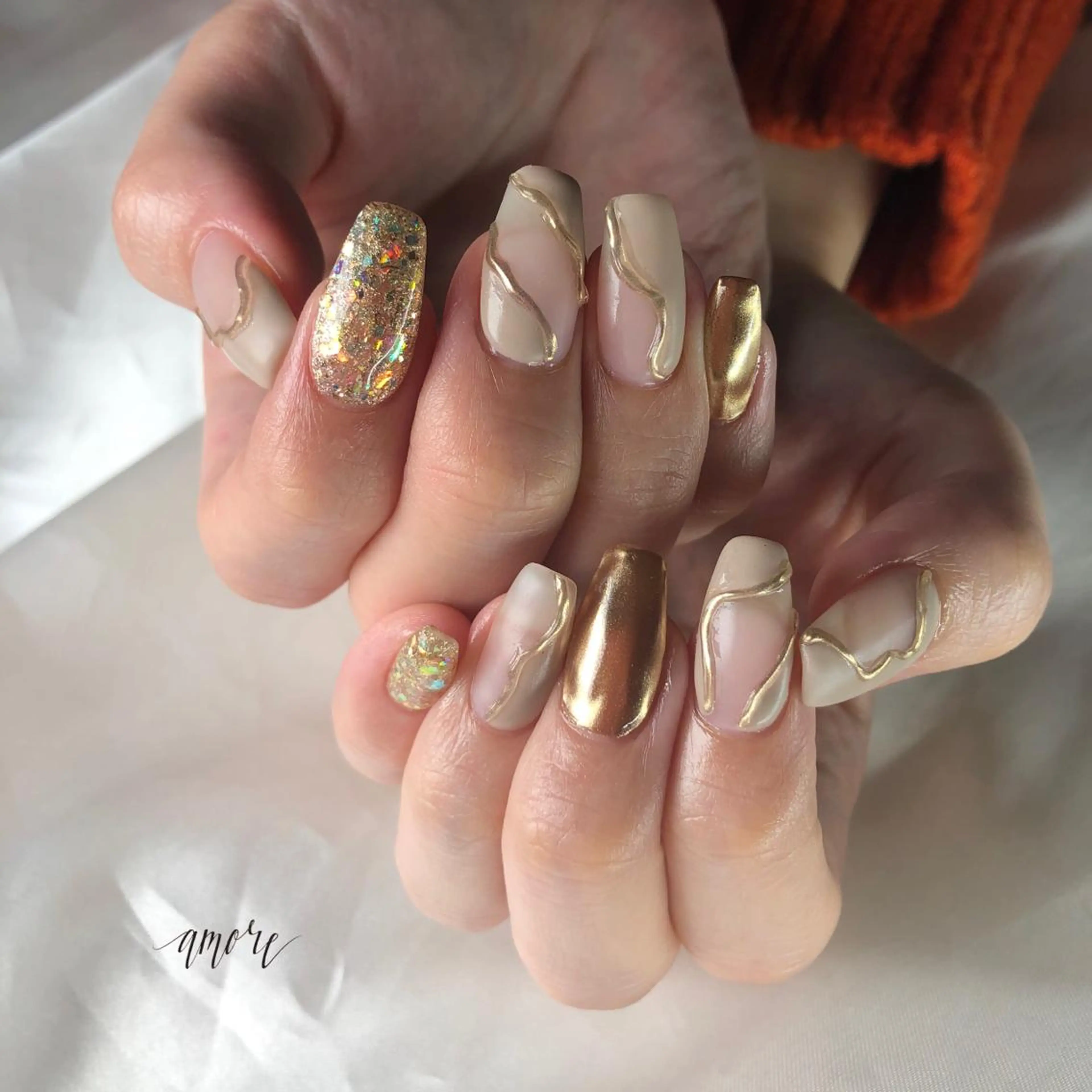 ネイル ジェルネイル 氷ネイル・うるうるネイル キラキラネイル マグネットネイル ミラーネイル You kyehwaのネイルデザイン