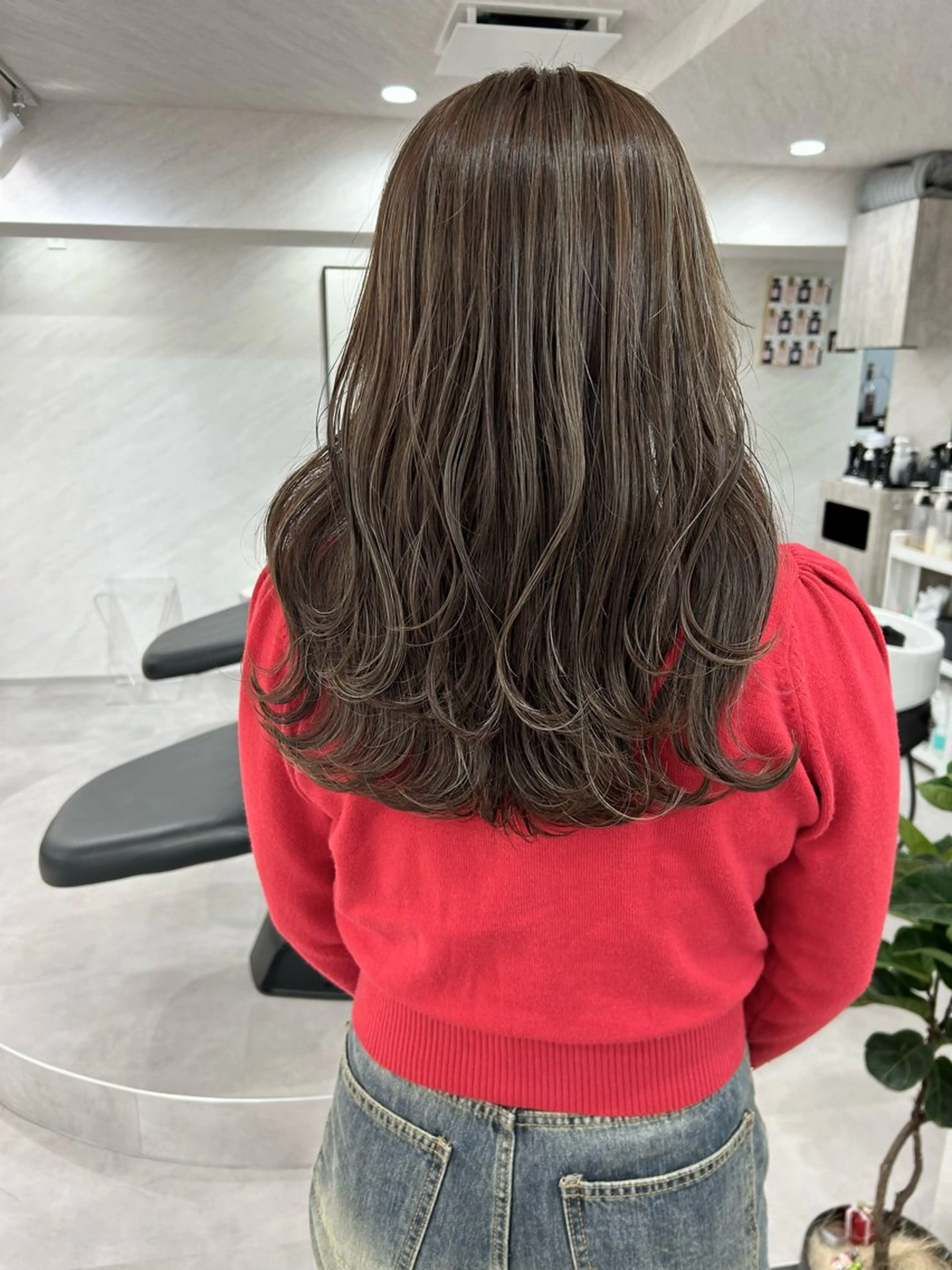 ロング カラー カット ヘアカラー トリートメント 髪質改善will hairdesignのヘアスタイル