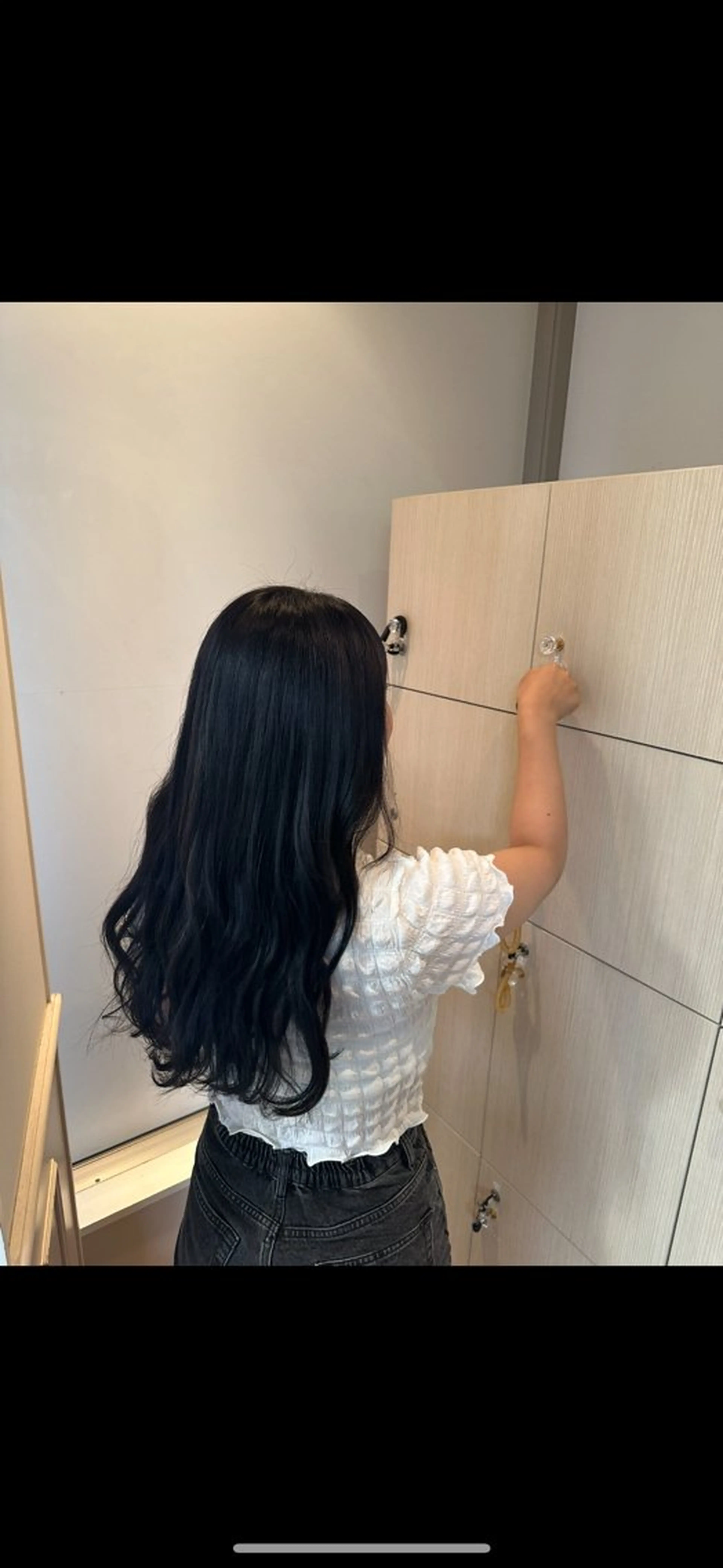 ロング カラー 黒髪 ブルーカラー ブルーブラック 韓国風ヘア ヘアークリアー獨協大学前店所属・hana 🌷´-のヘアスタイル