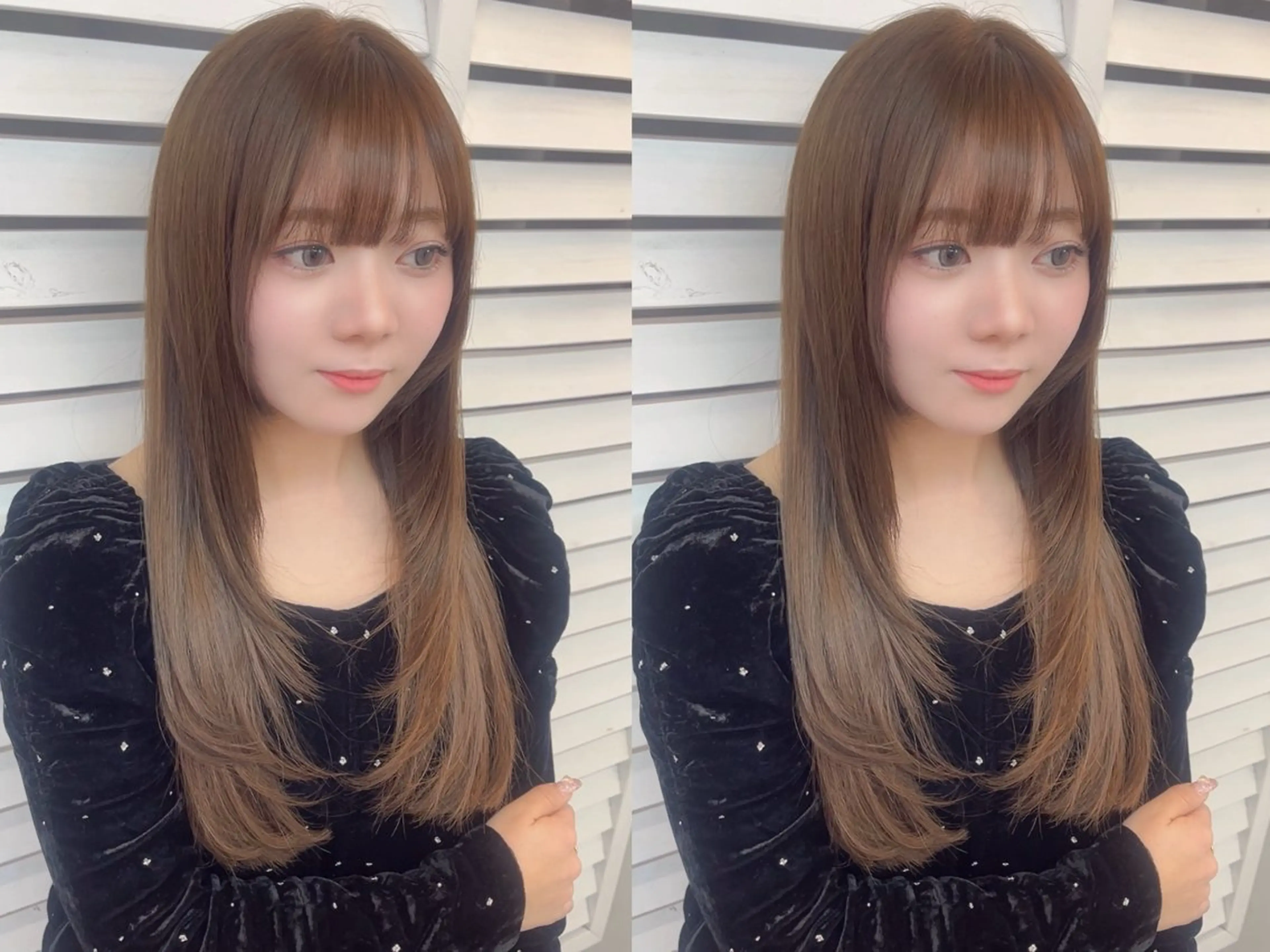 💜🫧艶髪カラー＋顔周り小顔カット🫧💜の写真