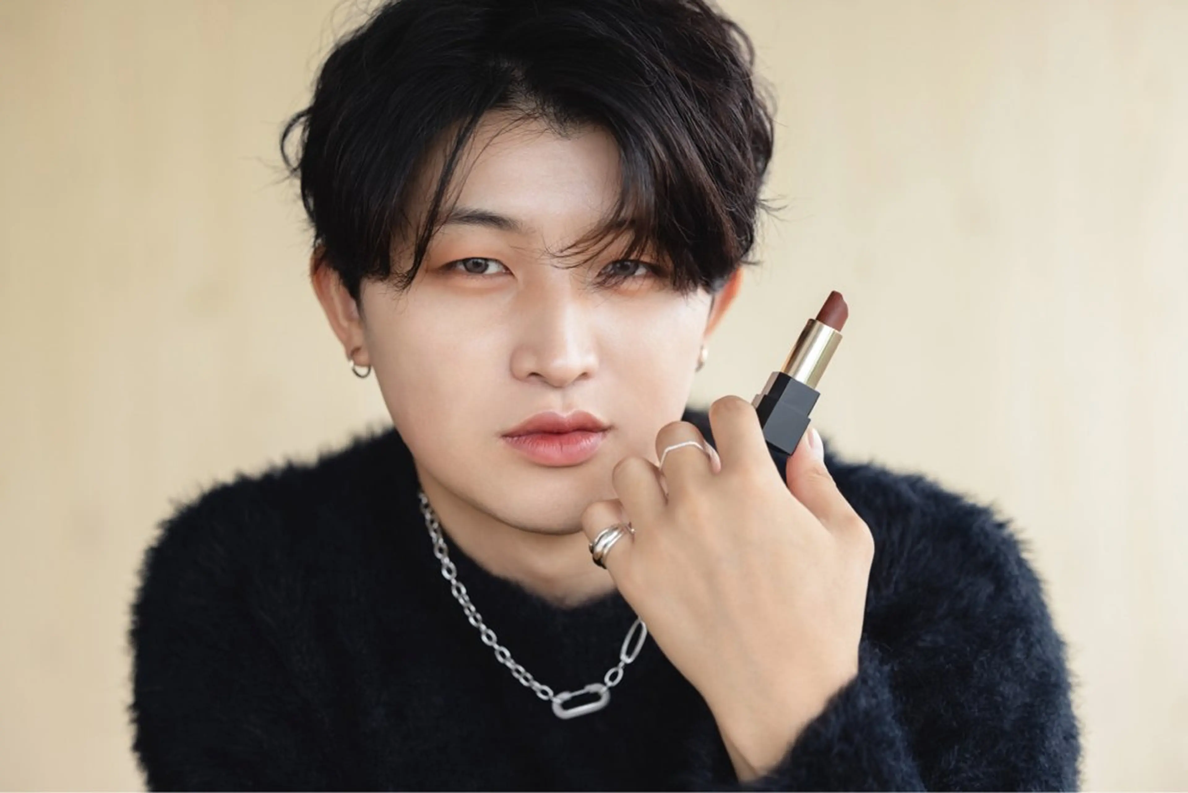 メンズメイク＋ヘアセットの写真