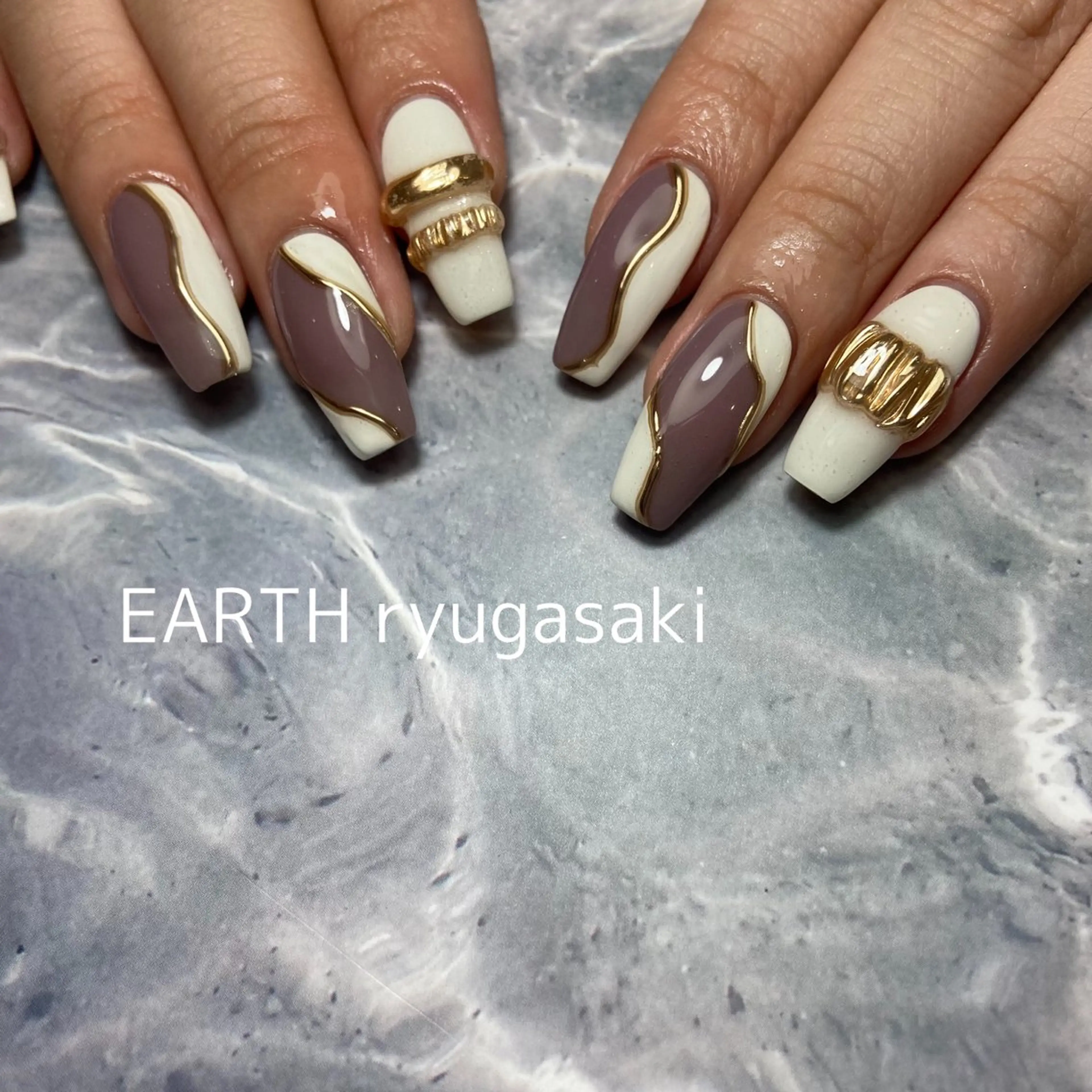 ネイル hair&make EARTH coiffure beaute 龍ケ崎店所属・tomita ayakaのネイルデザイン