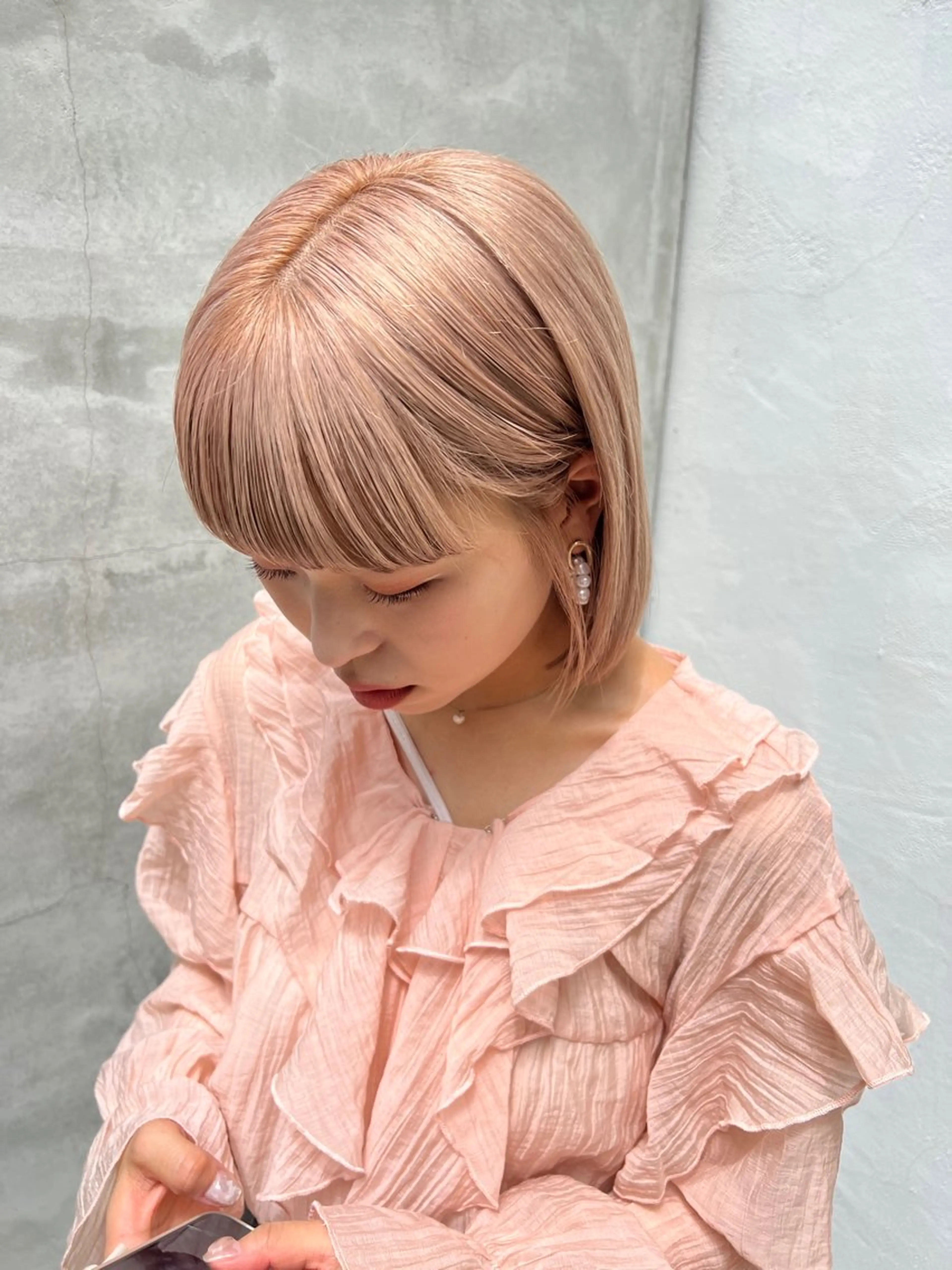 ミディアム ALLYS 渋谷店所属・最高級の艶のある カラーmei🎨のヘアスタイル