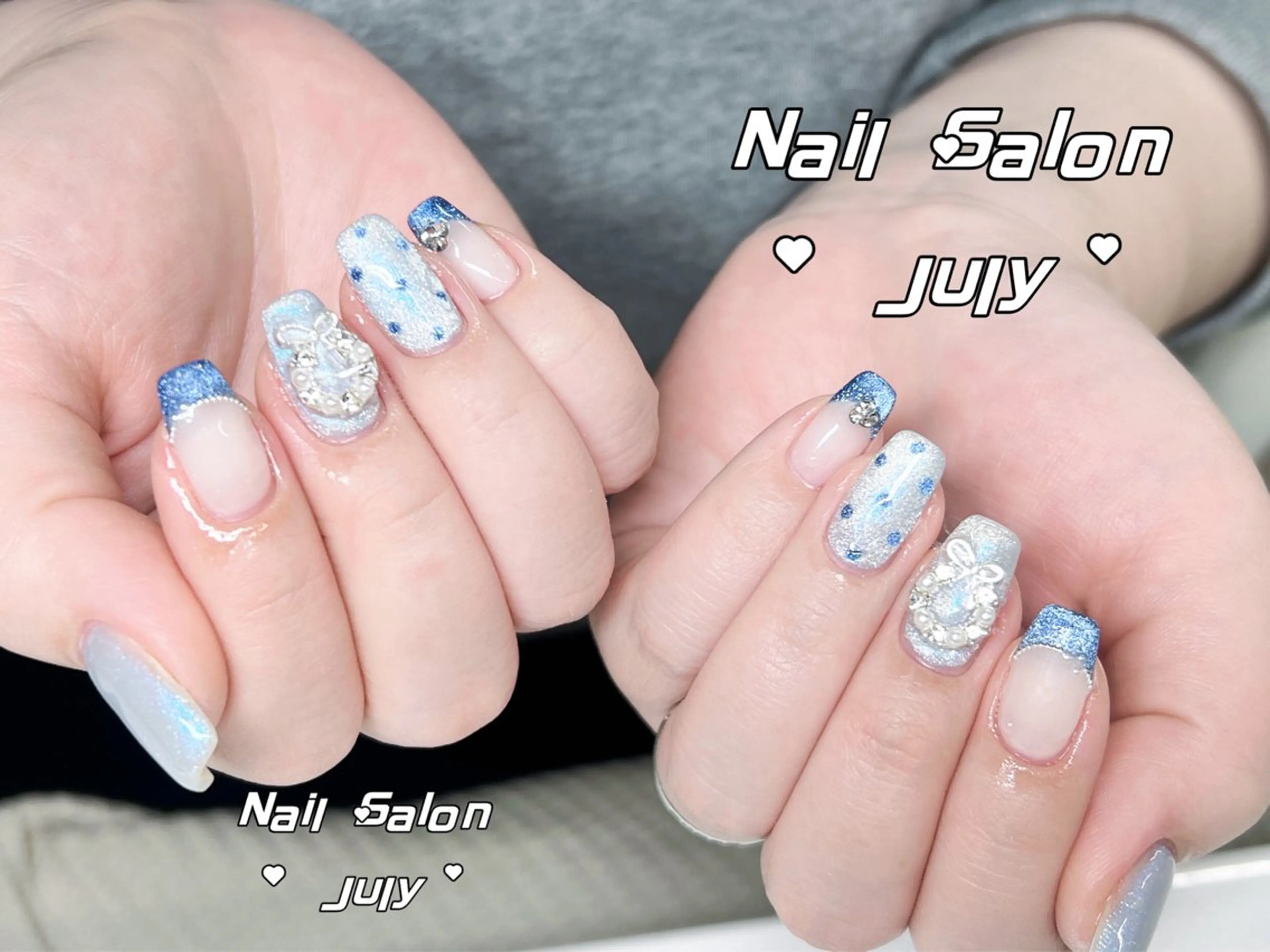 ネイル アートネイル オーロラネイル ジェルネイル ガーリー キラキラネイル ハンドネイル July モモのネイルデザイン
