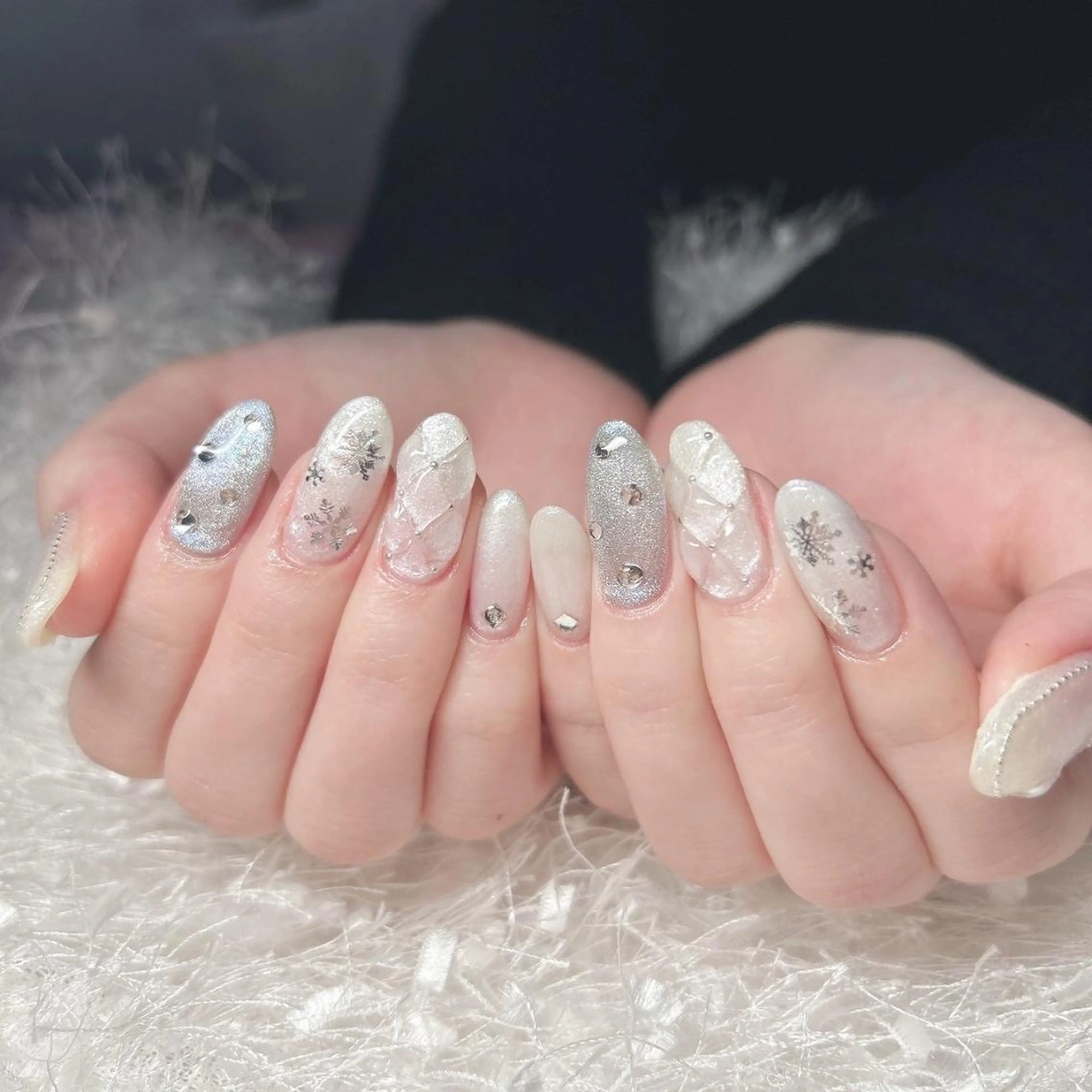 ネイル 長さ出し フレンチネイル ジェルネイル グラデーション 韓国ネイル ハンドネイル Nail&eye Belire 新宿のネイルデザイン