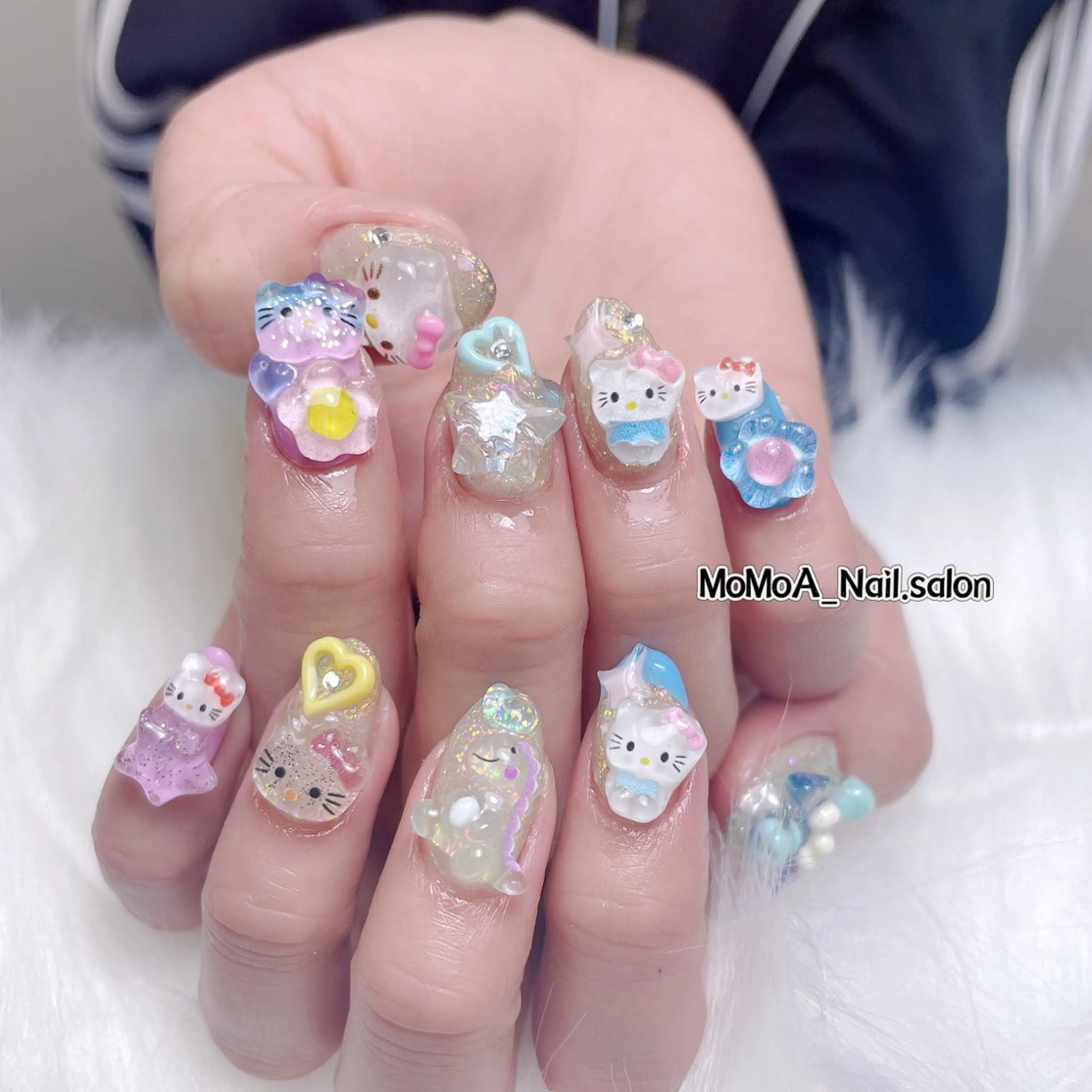 ネイル 成人式 ジェルネイル ネイルチップ ハンドネイル MoMoA Nail ネイル長さ出し専門店のネイルデザイン