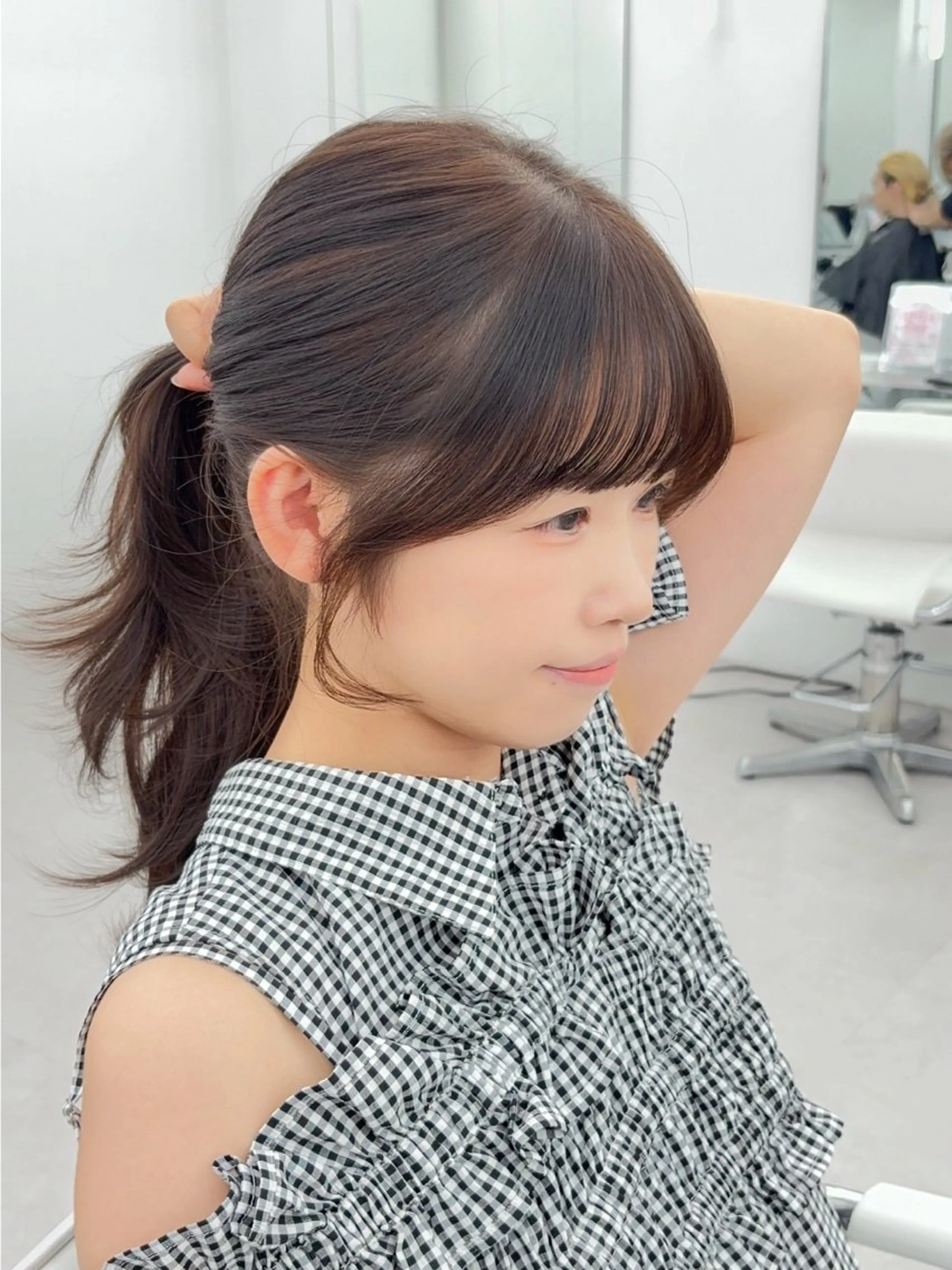 カラー カット ヘアカラー トリートメント 韓国ヘア/レイヤー/ 顔まわり足立遥奈のヘアスタイル