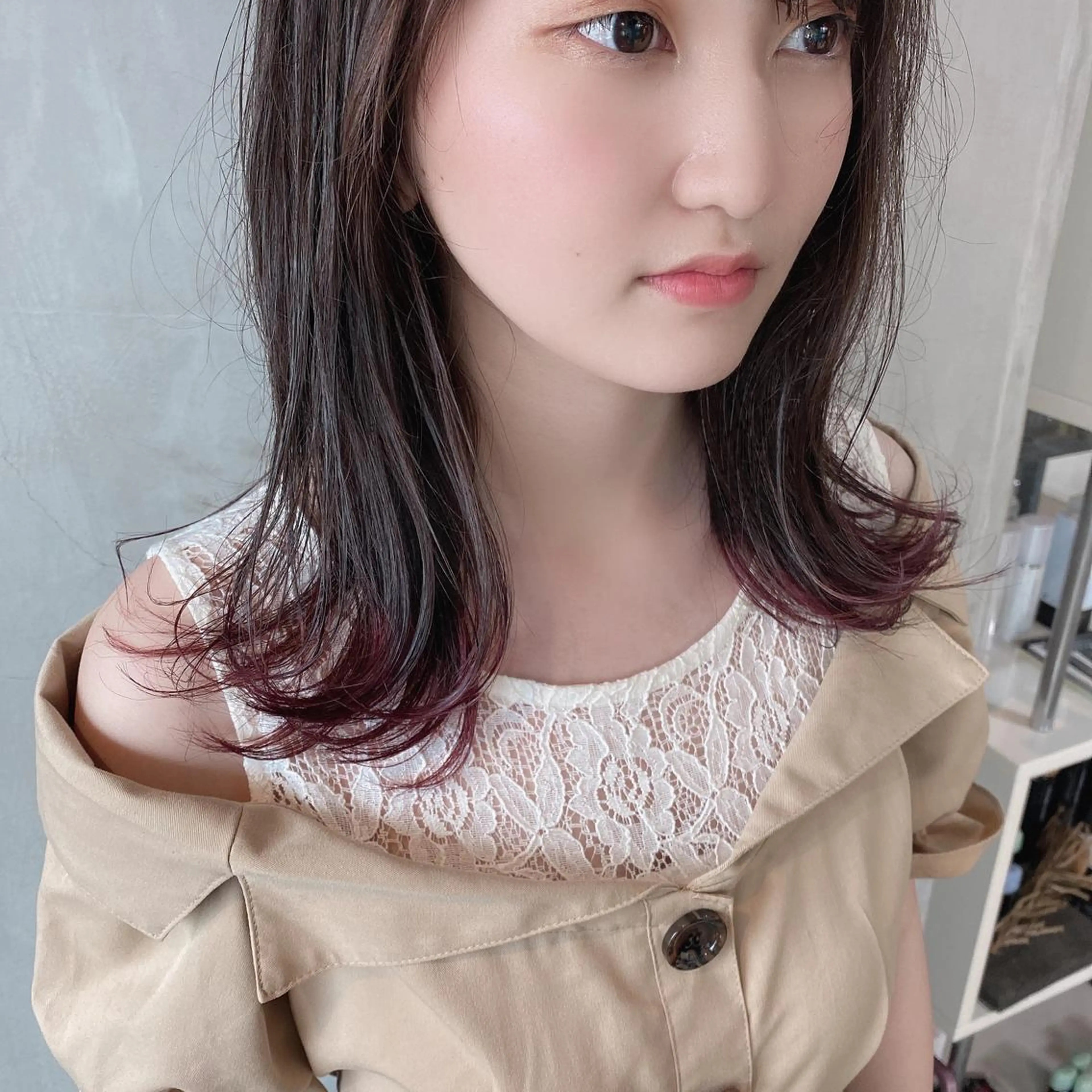 ミディアム カラー ヘアアレンジ stylist/蛯谷 珠里のヘアスタイル