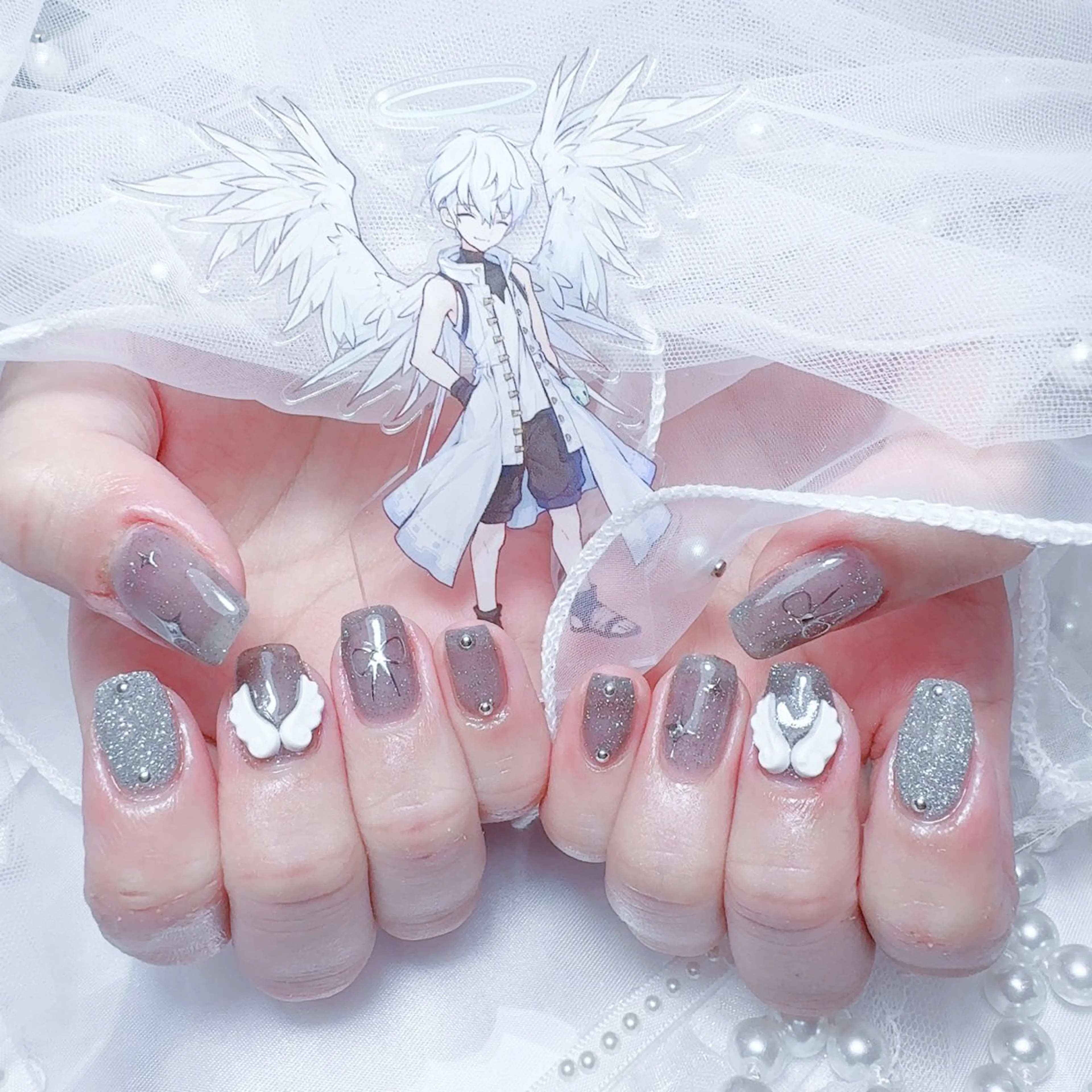 ネイル ジェルネイル 韓国ネイル ミラーネイル パラジェル シンプルネイル tomo Hwanyのネイルデザイン