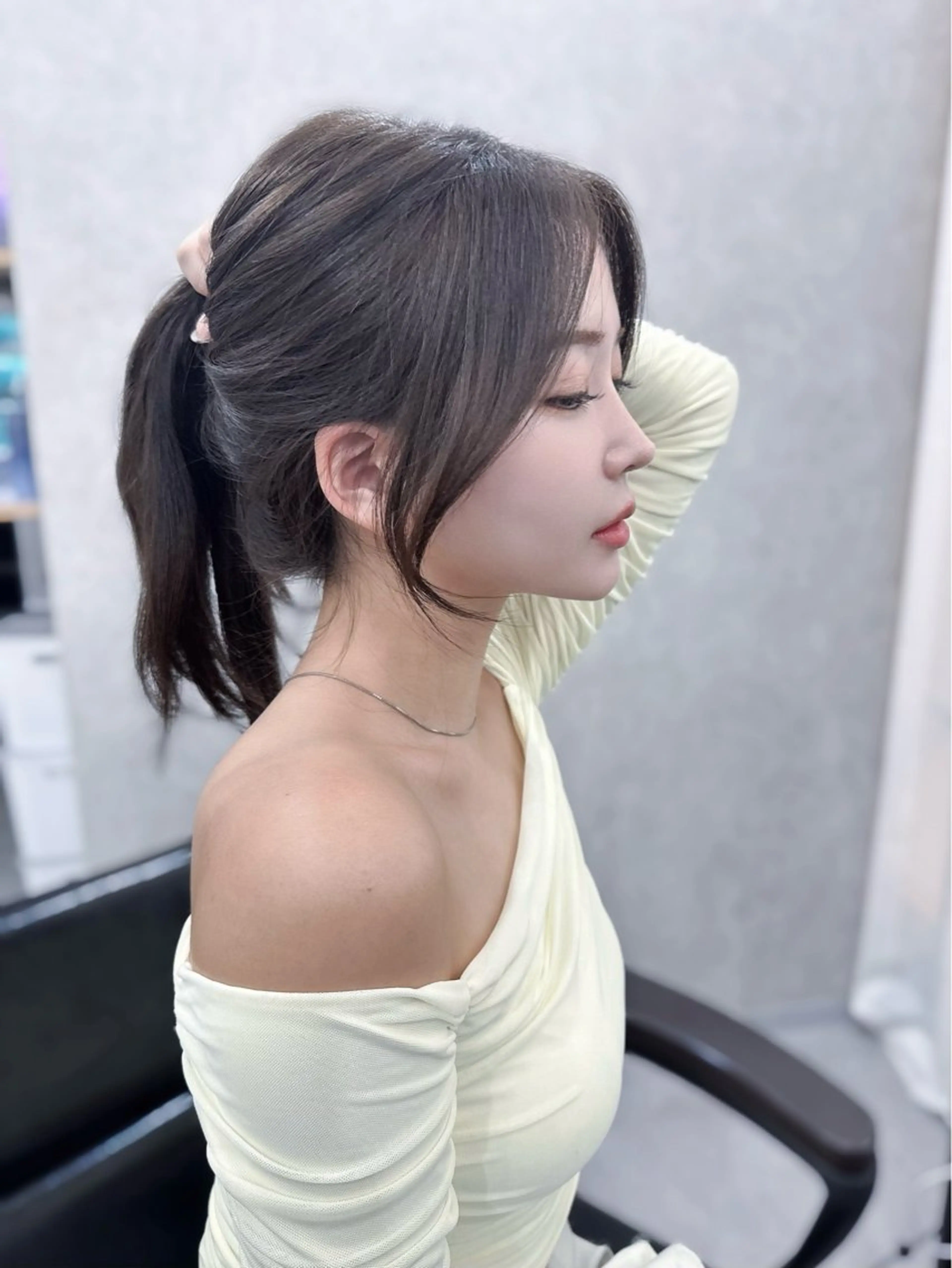 ロング カラー 顔周りカット 小顔カット 木村 美紅のヘアスタイル