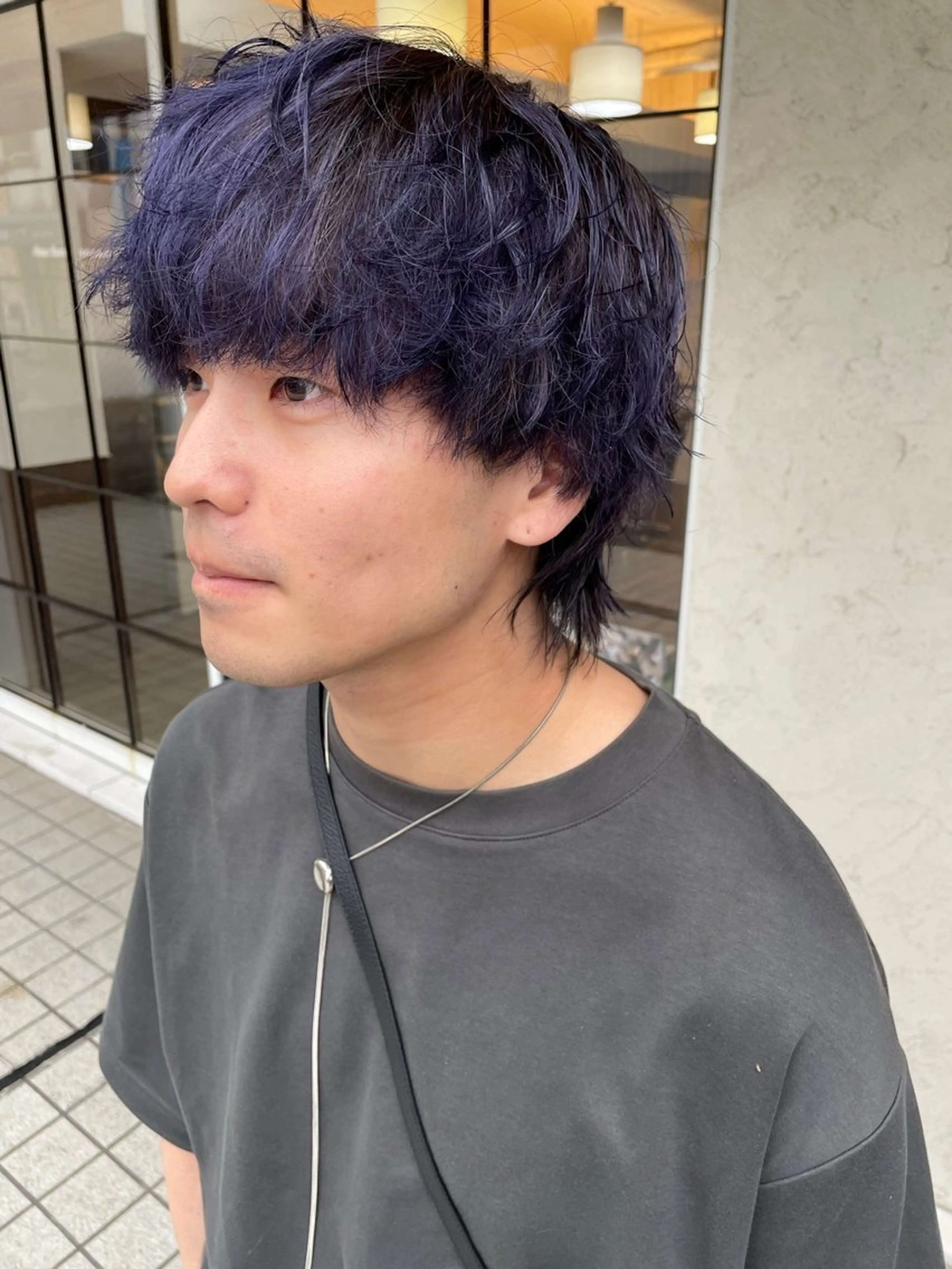 ショート カラー パーマ メンズ MATSURI BASE.AWAJIのヘアスタイル