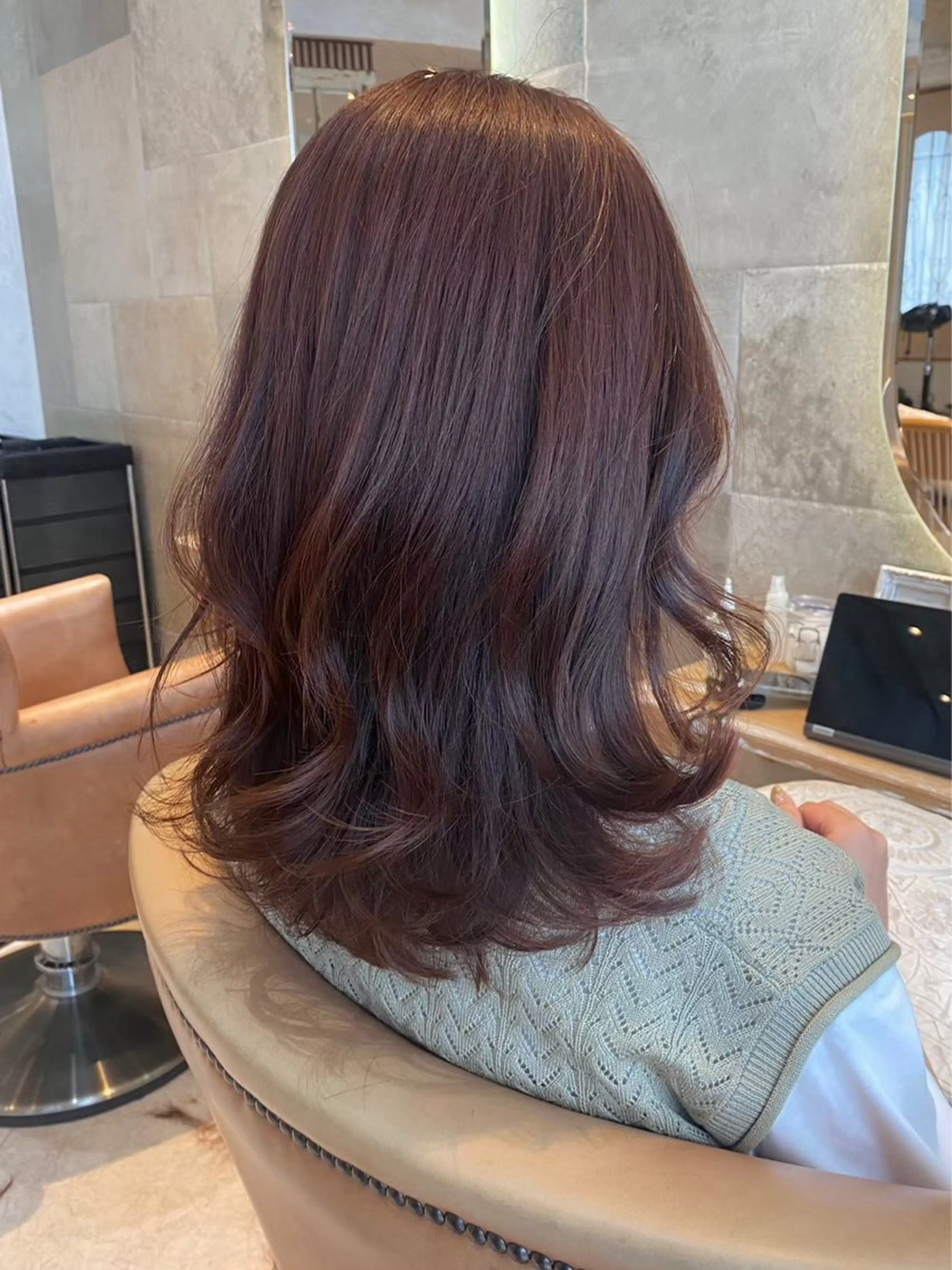 ミディアム ブリーチなし 透明感カラー/松沢のヘアスタイル