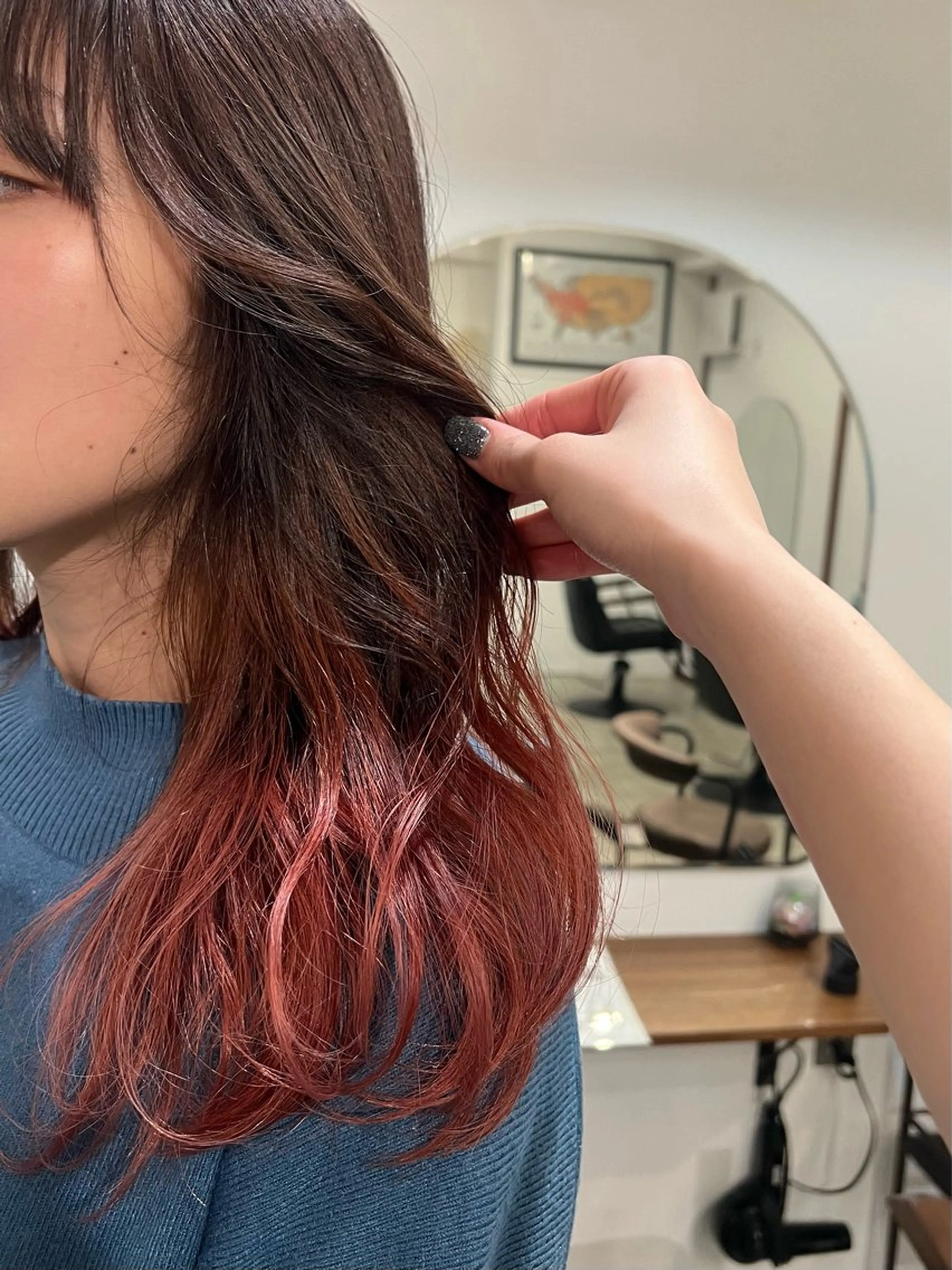 🌟グラデーション🌟半頭ブリーチまで+オンカラー+高保湿トリートメントの写真