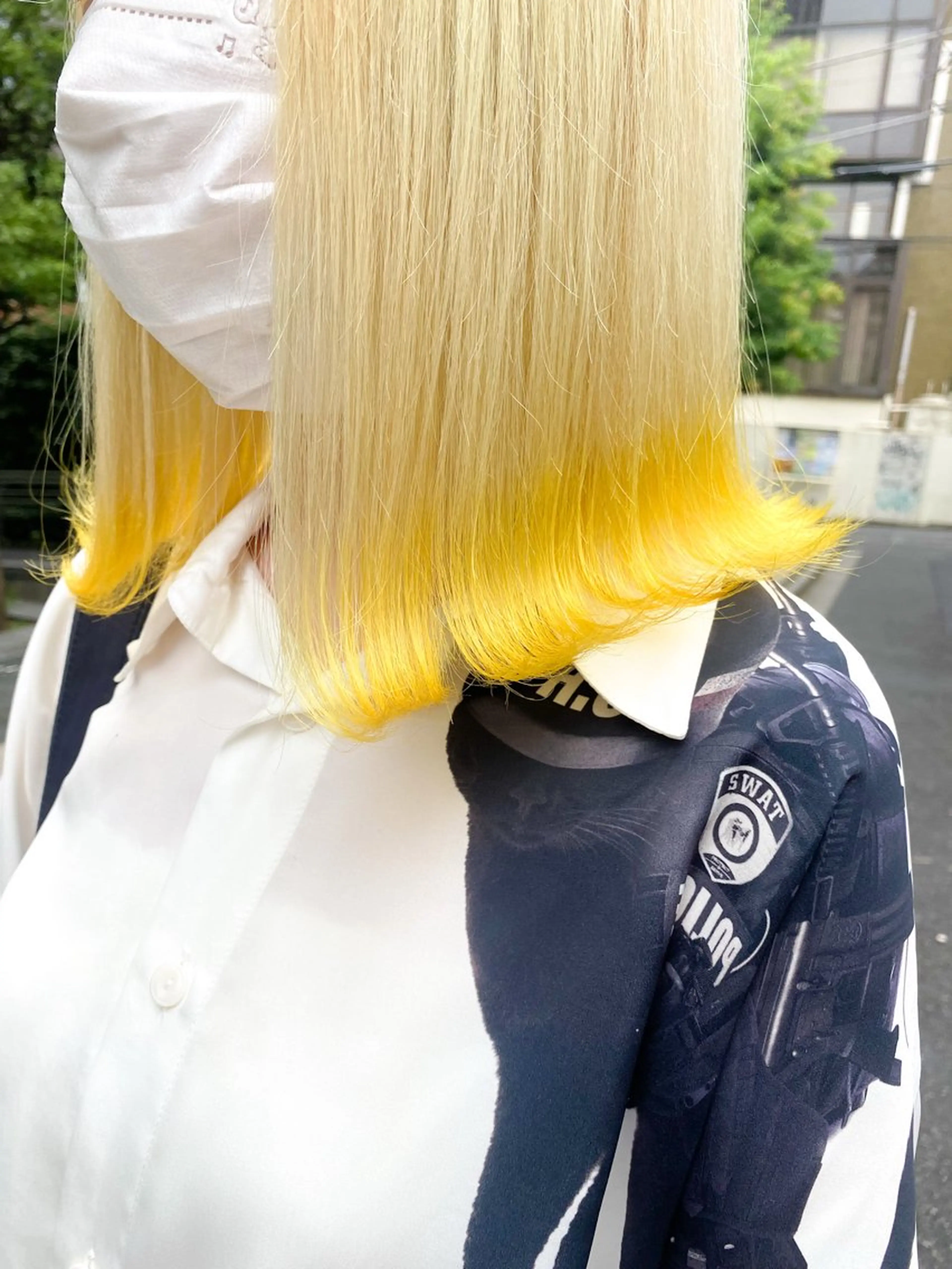 ミディアム 韓国風カラー イエローカラー 髪質改善 韓国風ヘア トリートメント ヘアカラー Chérie所属・Chérie 渋谷/カラーサロンのヘアスタイル