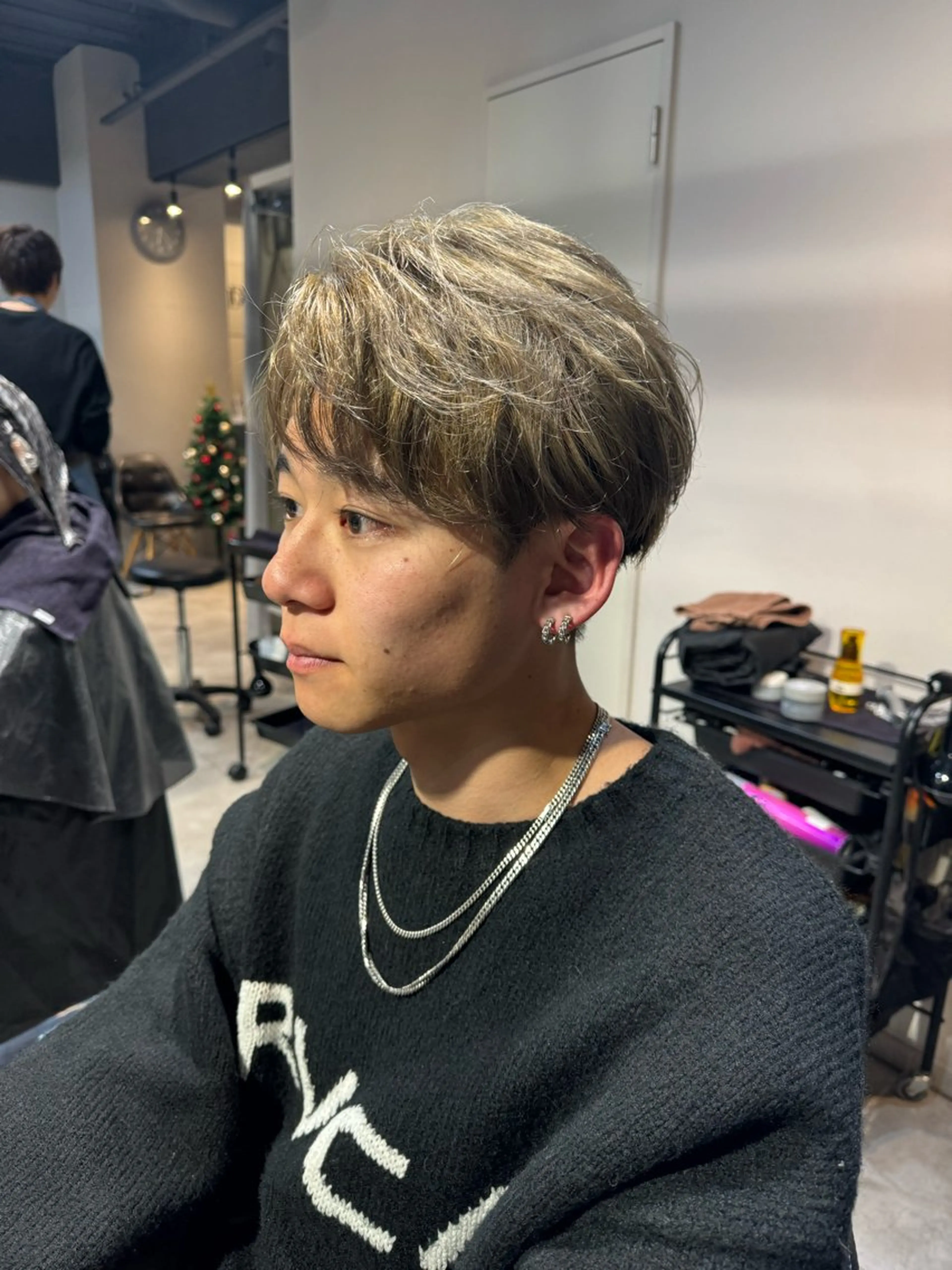 ミディアム カラー メンズ ベージュカラー ヘアカラー トリートメント Dxxxx III所属・女性目線の大人 メンズ*Ayakaのヘアスタイル