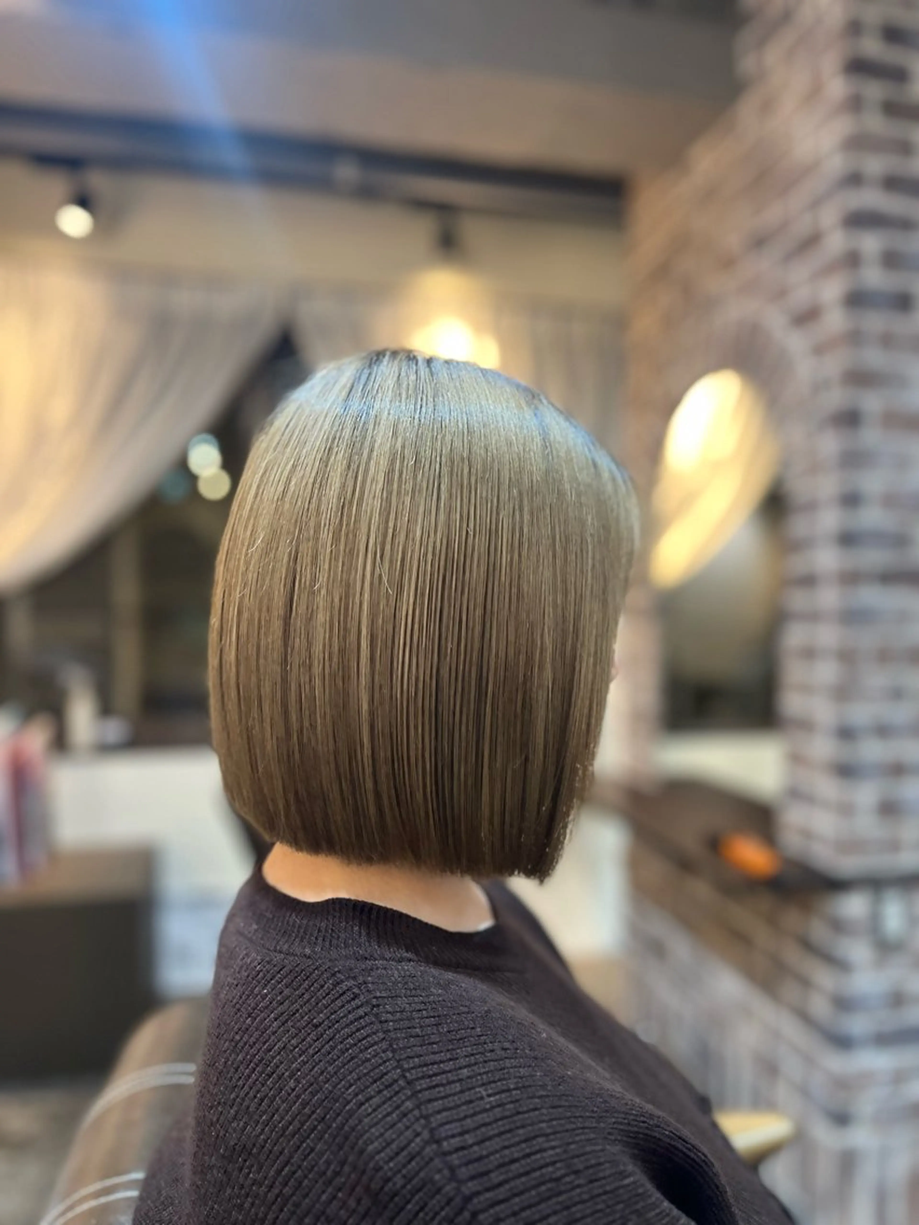 ショート ボブ カット ヘアカラー トリートメント メンズパーマ/透明感 カラー/徳田真緒のヘアスタイル